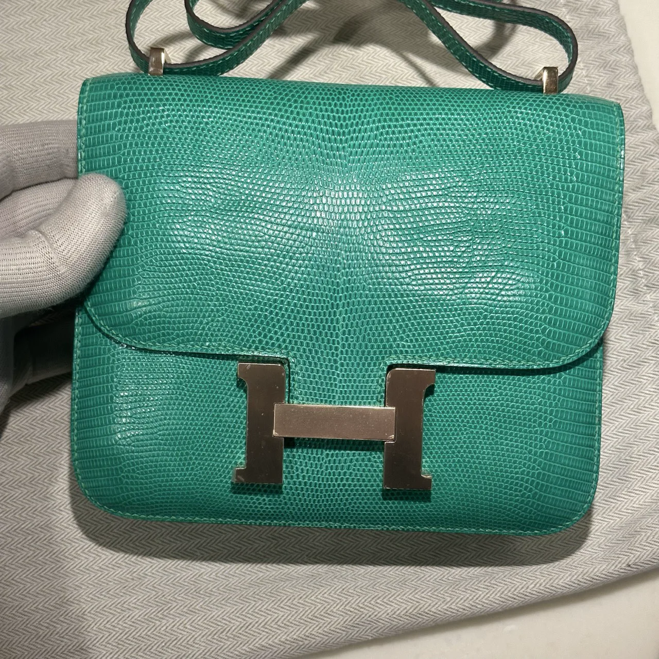 Hermes Constance 18 cm Lizard Leather Rose Gold миниатюра 2
