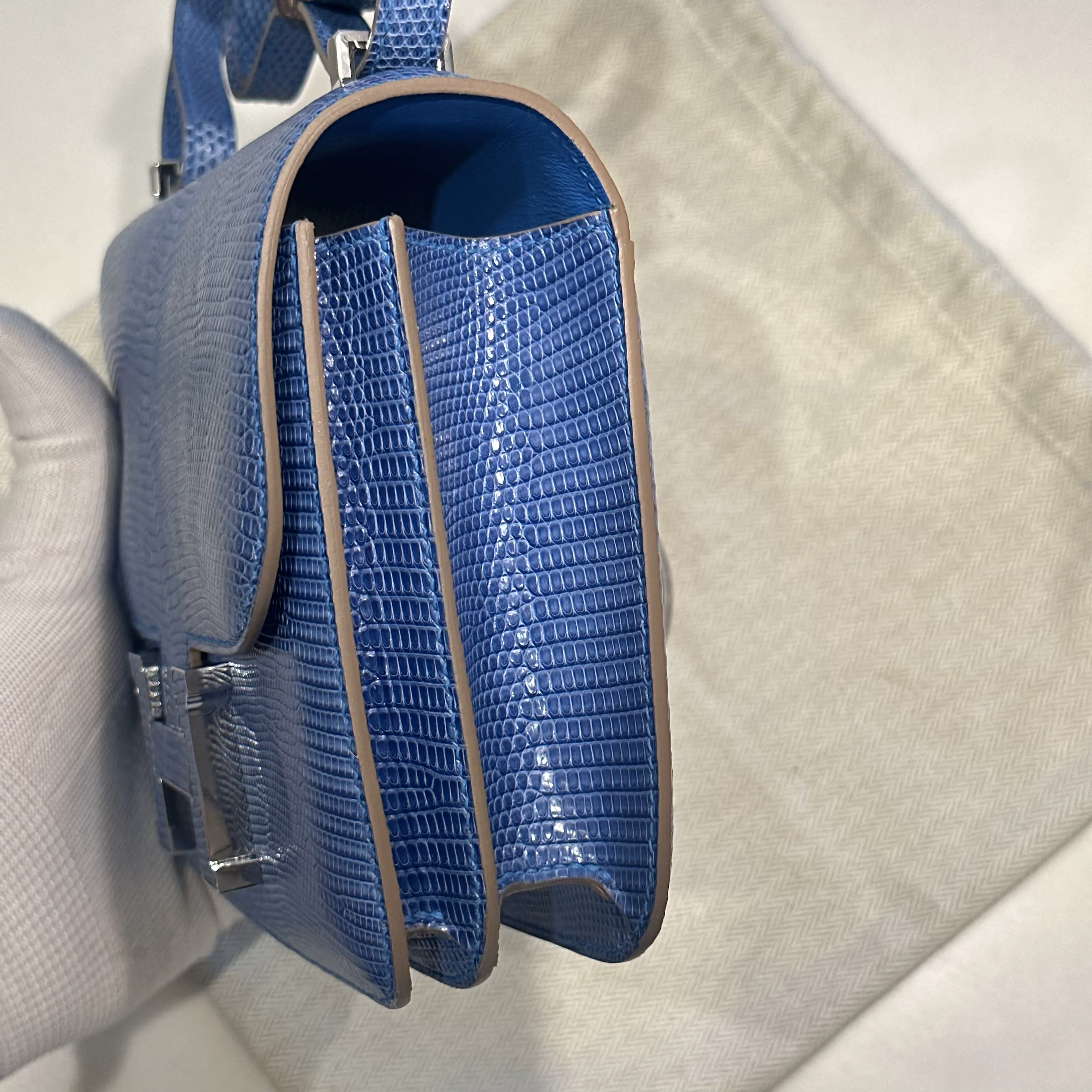 Hermes Constance 18 cm Lizard Leather PHW миниатюра 5