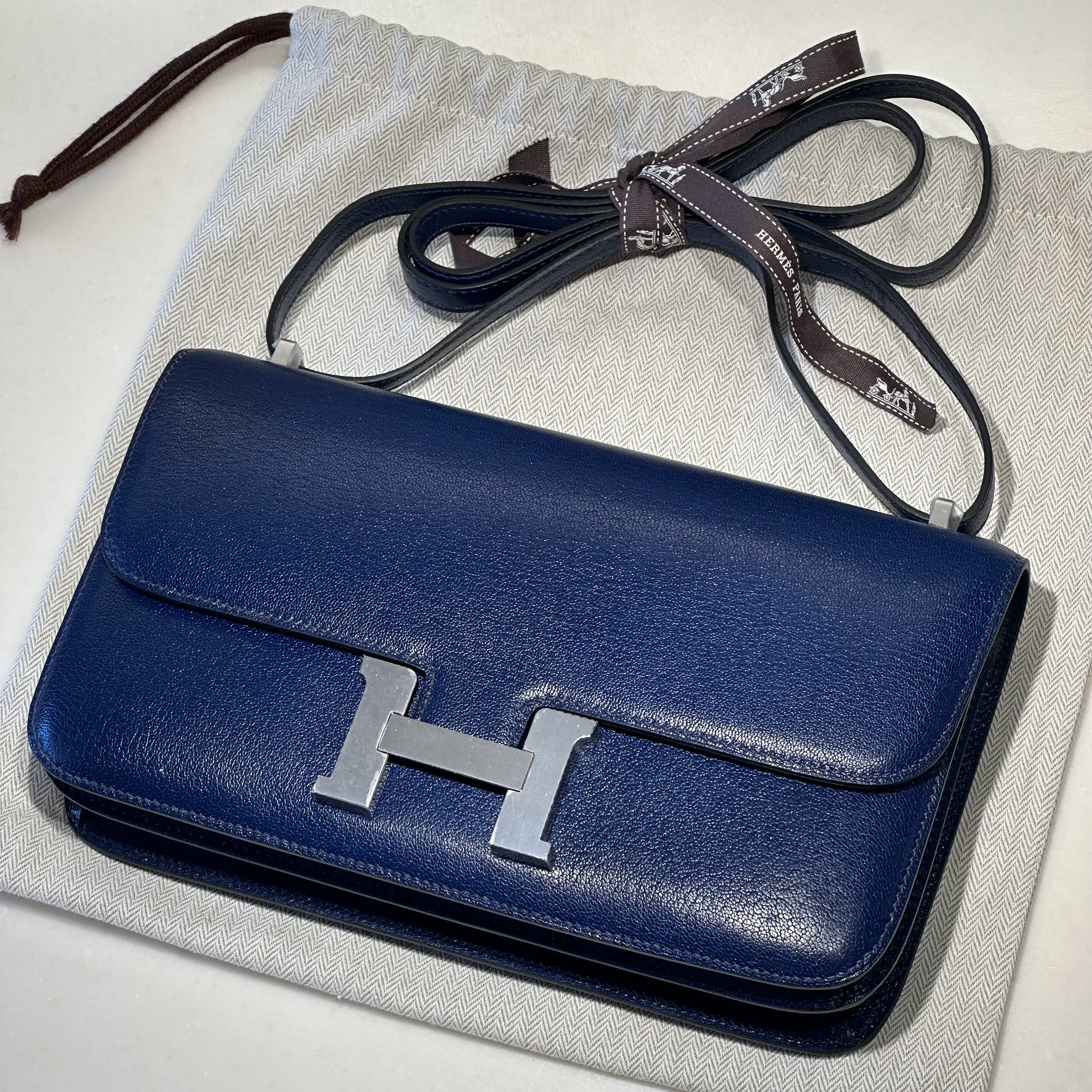Hermes Constance Elan Chèvre Leather PHW