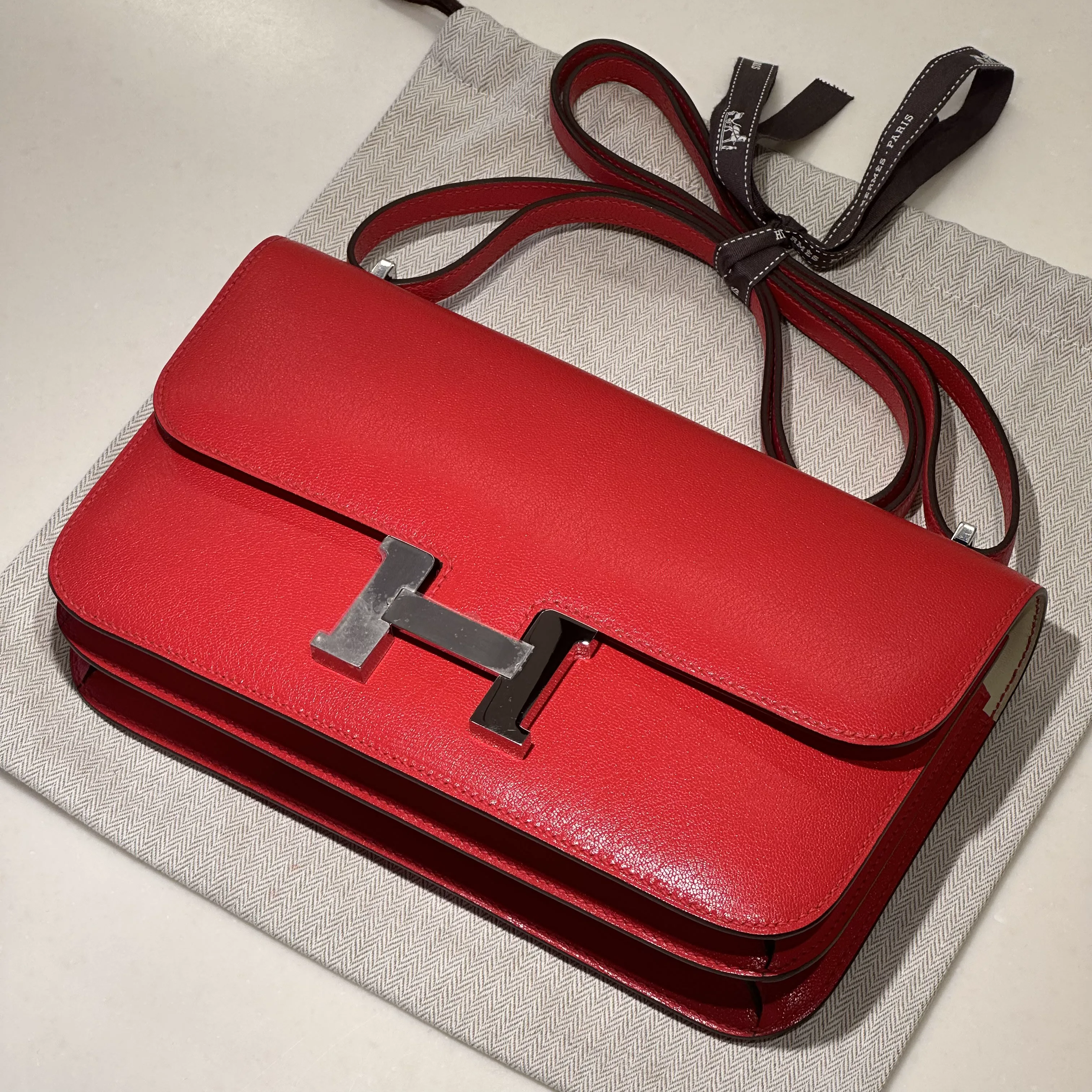 Hermes Constance Elan Chèvre Leather PHW