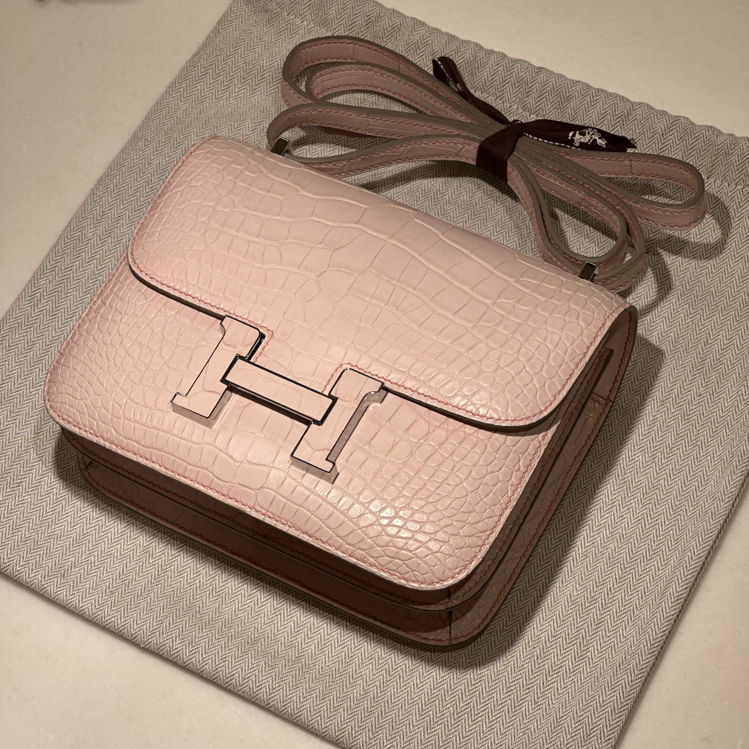 Hermes Constance 18 cm Alligator Leather PHW