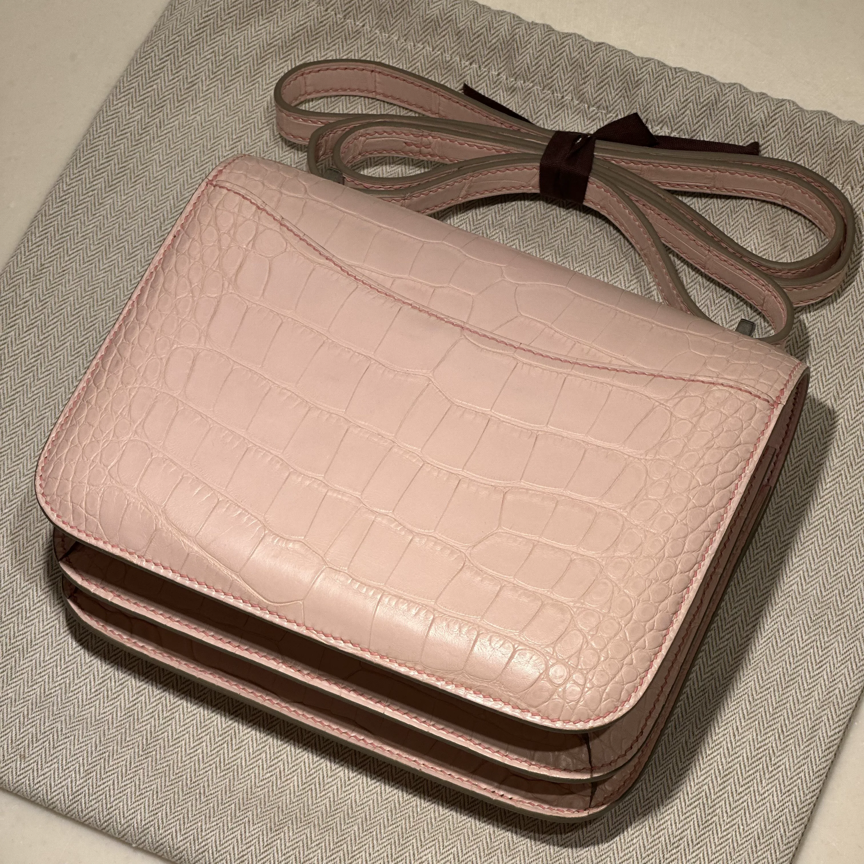 Hermes Constance 18 cm Alligator Leather PHW миниатюра 7