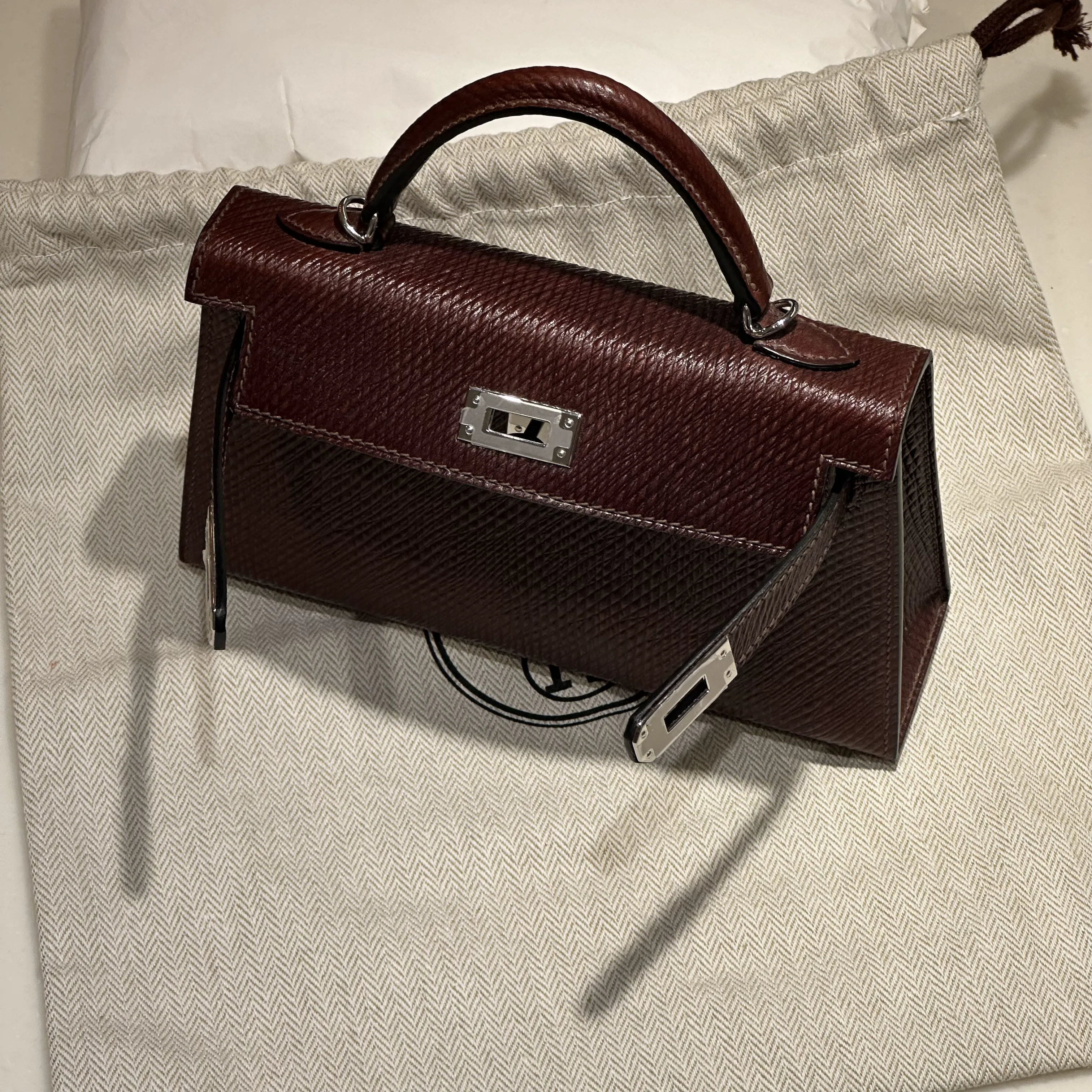 Hermes Mini Kelly Volynka Leather PHW миниатюра 5