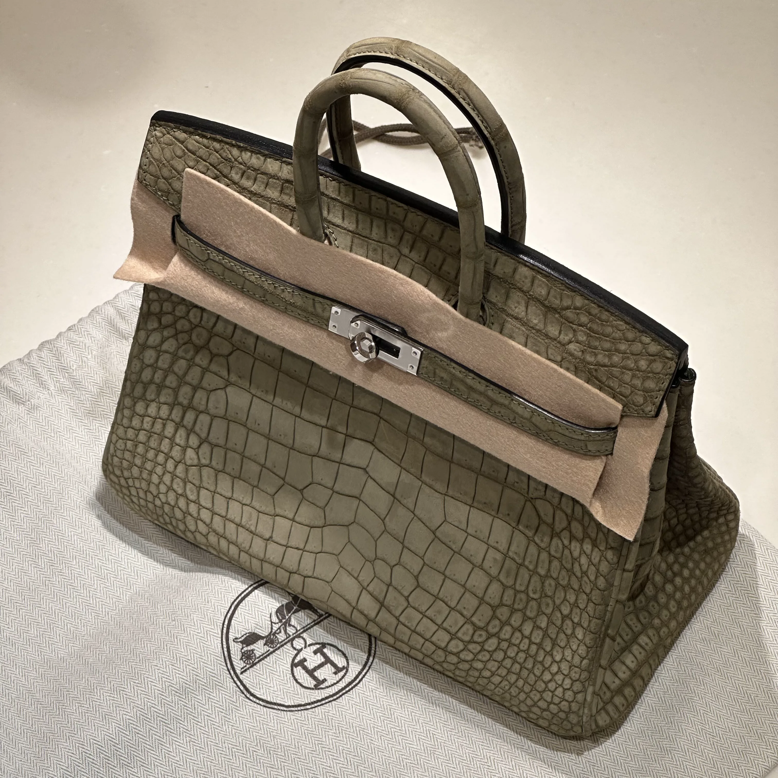Hermes Birkin 25 cm Porosus Crocodile Leather PHW