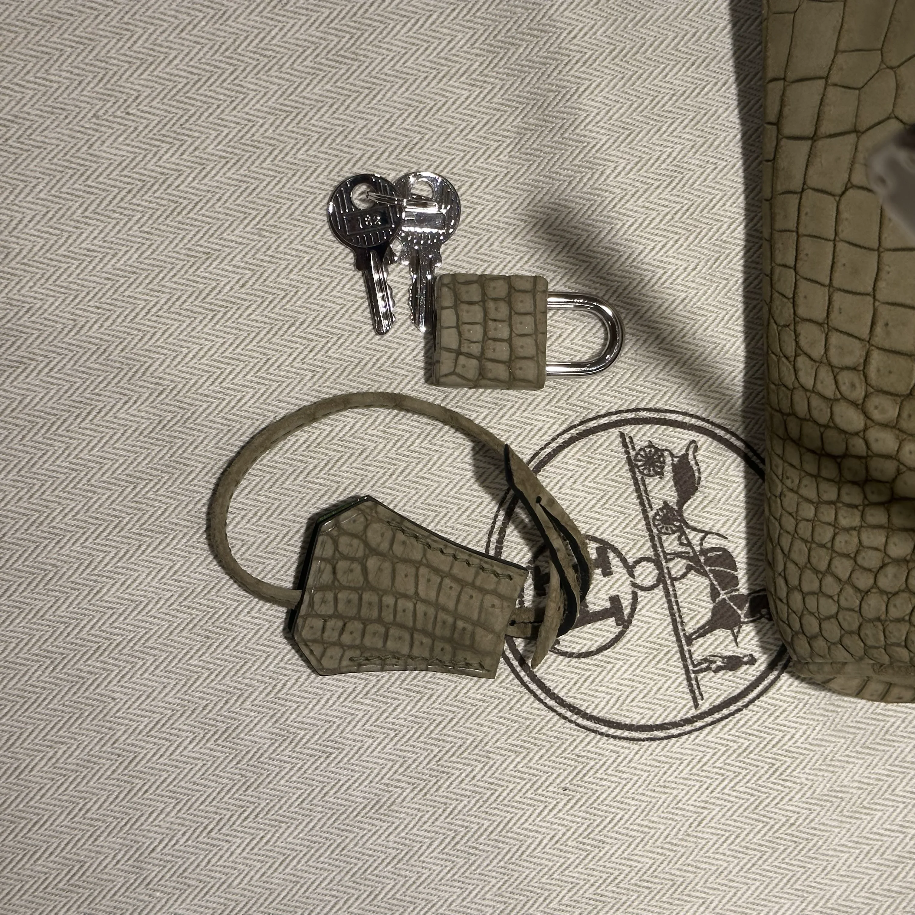 Hermes Birkin 25 cm Porosus Crocodile Leather PHW миниатюра 7