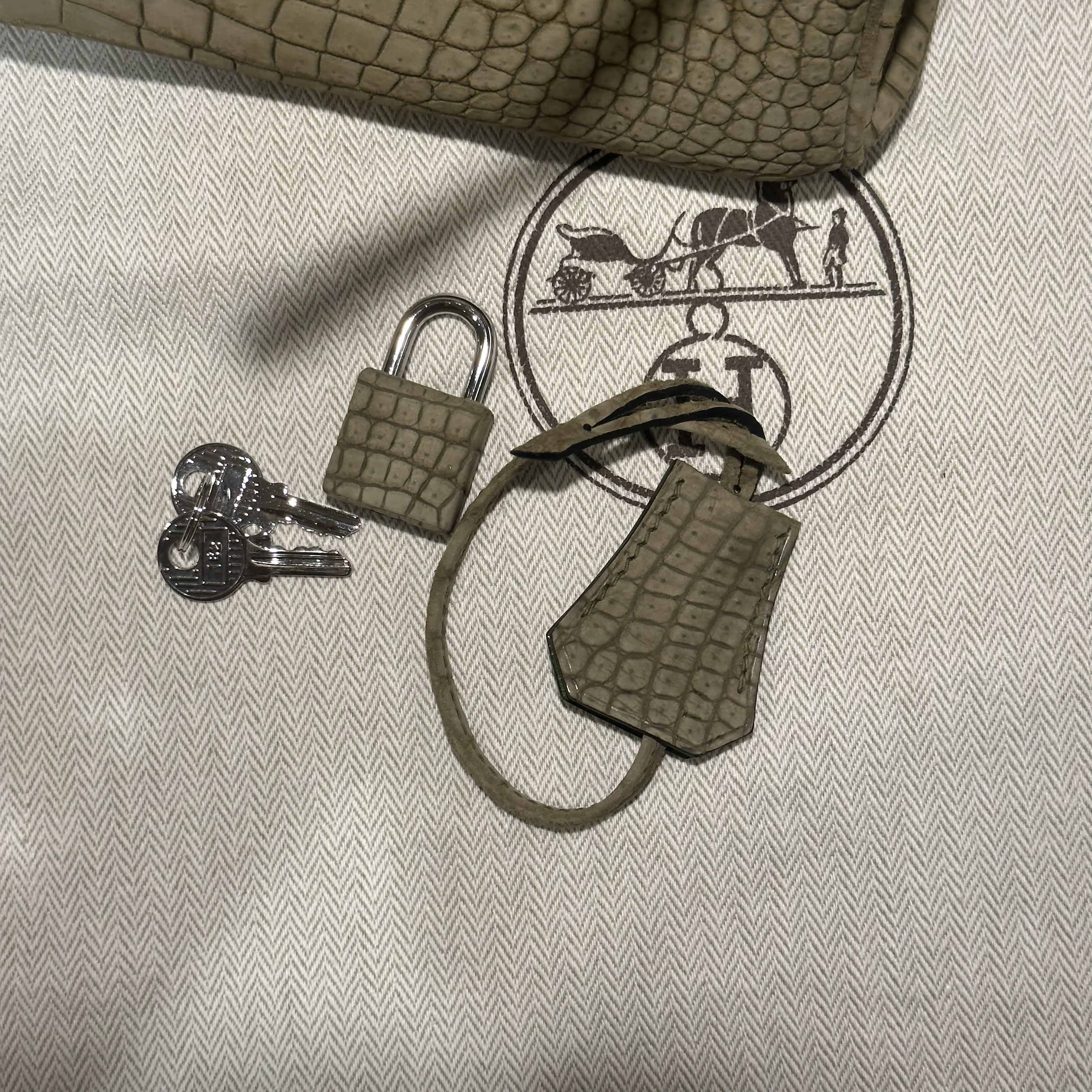 Hermes Birkin 25 cm Porosus Crocodile Leather PHW миниатюра 6