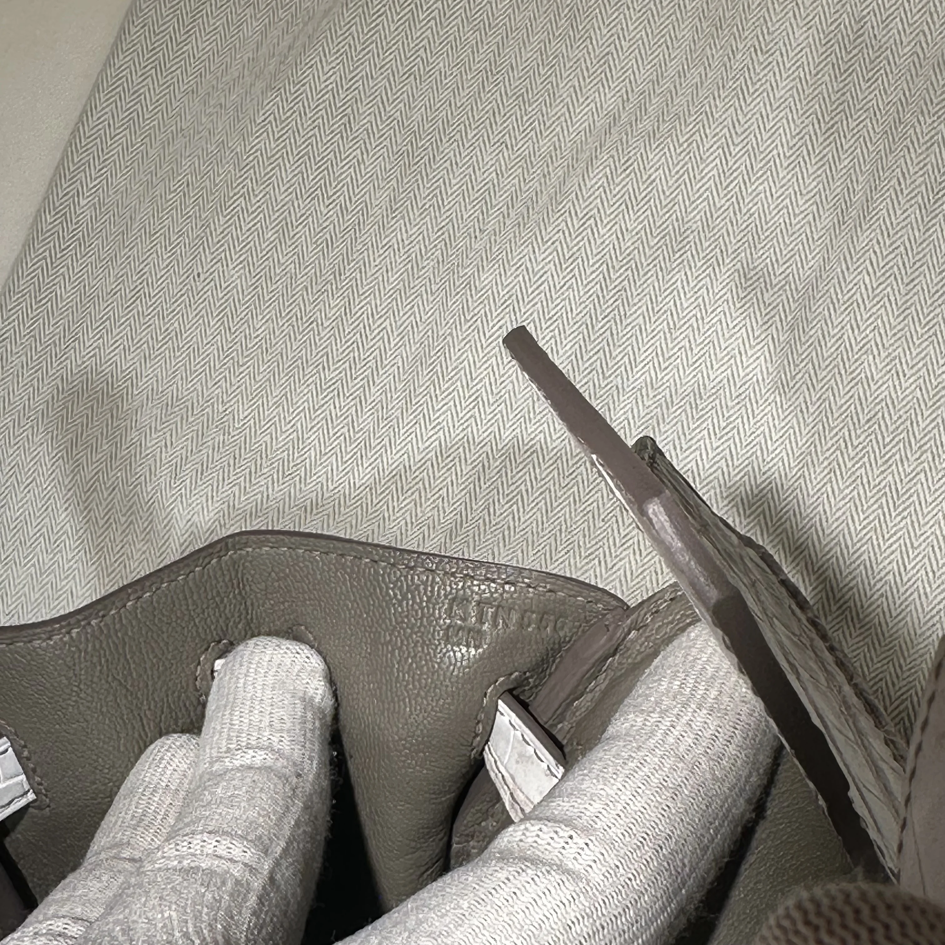 Hermes Birkin 25 cm Himalaya Crocodile Leather PHW миниатюра 7