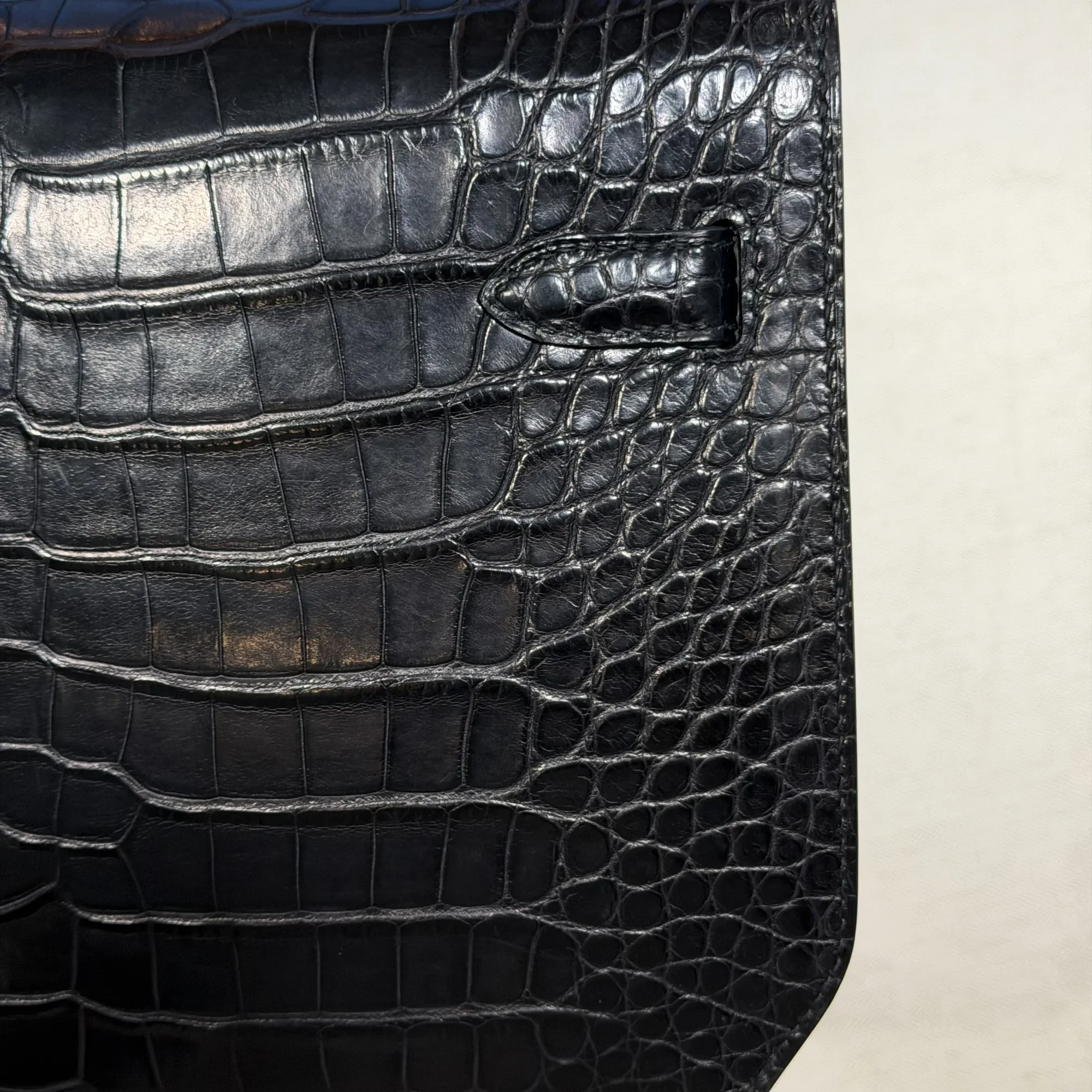 Hermes Kelly 25 Depeches Alligator Crocodile Leather PHW миниатюра 3