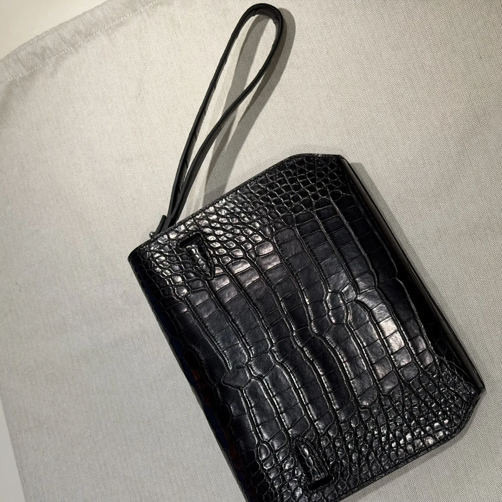 Hermes Kelly 25 Depeches Alligator Crocodile Leather PHW миниатюра 6