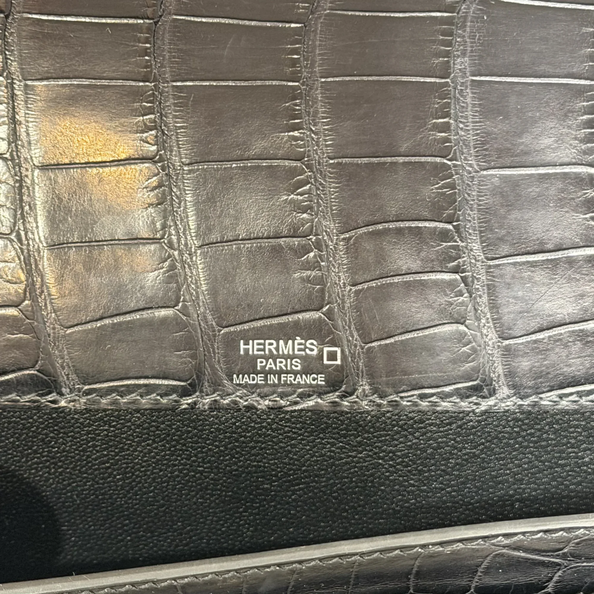 Hermes Kelly 25 Depeches Alligator Crocodile Leather PHW миниатюра 8