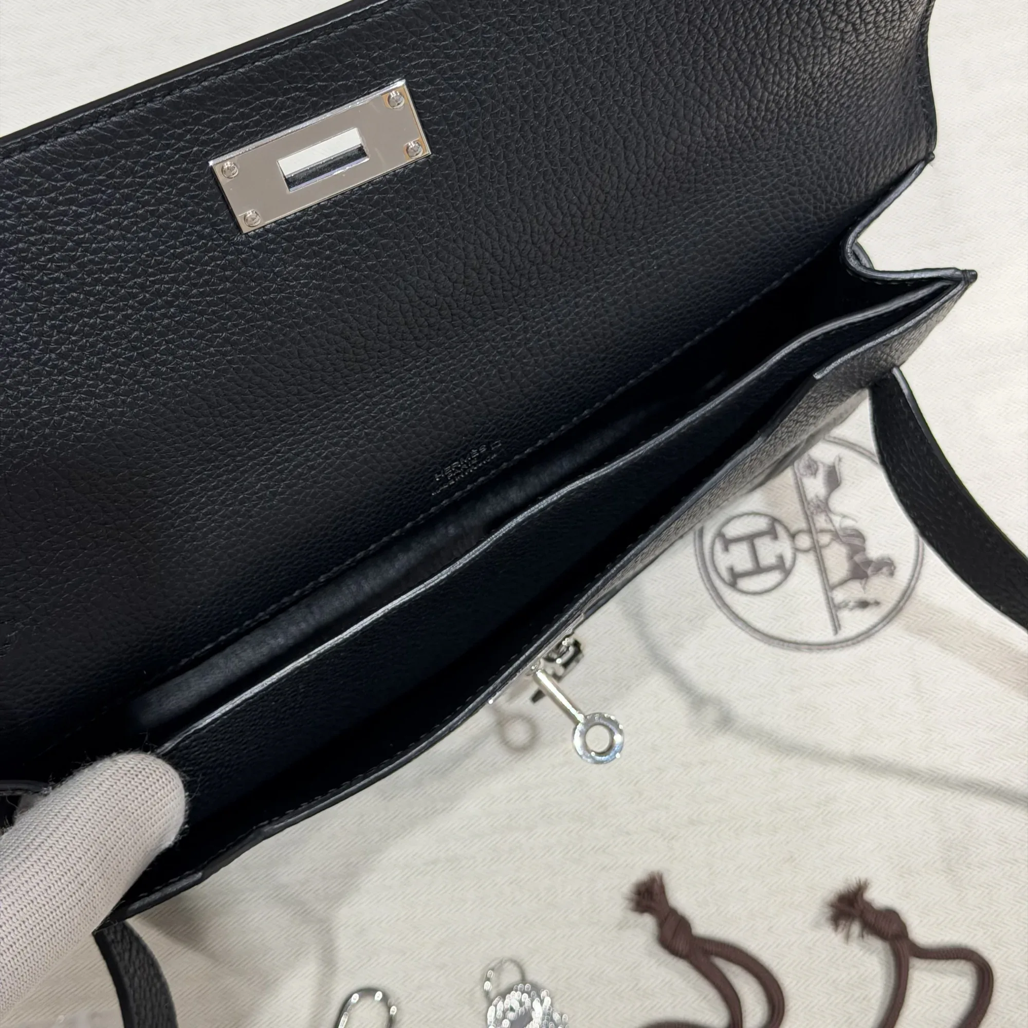 Hermes Kelly 25 Depeches Togo Alligator Crocodile Leather PHW миниатюра 5