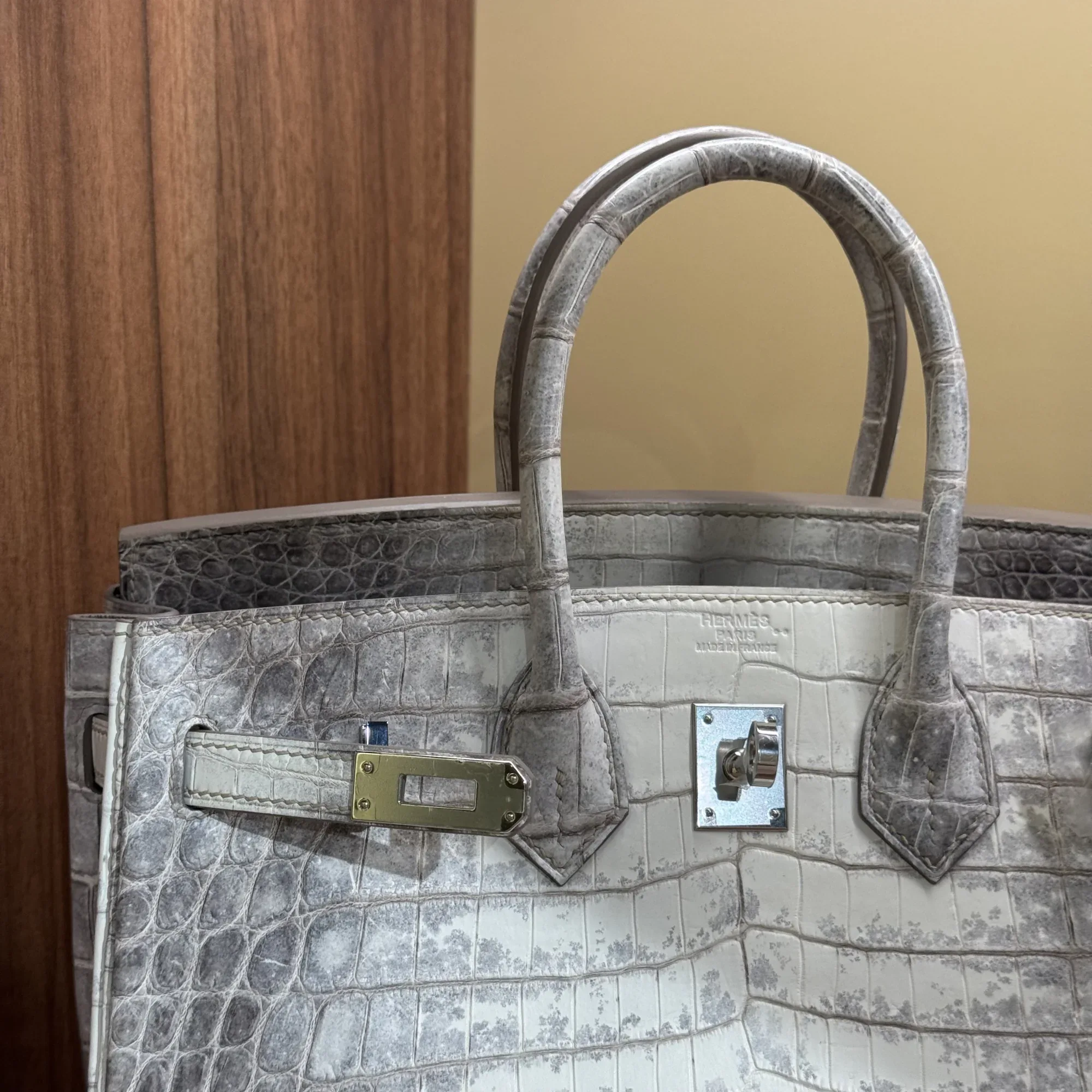 Hermes Birkin 35 Himalaya Matte Niloticus Crocodile PHW миниатюра 2