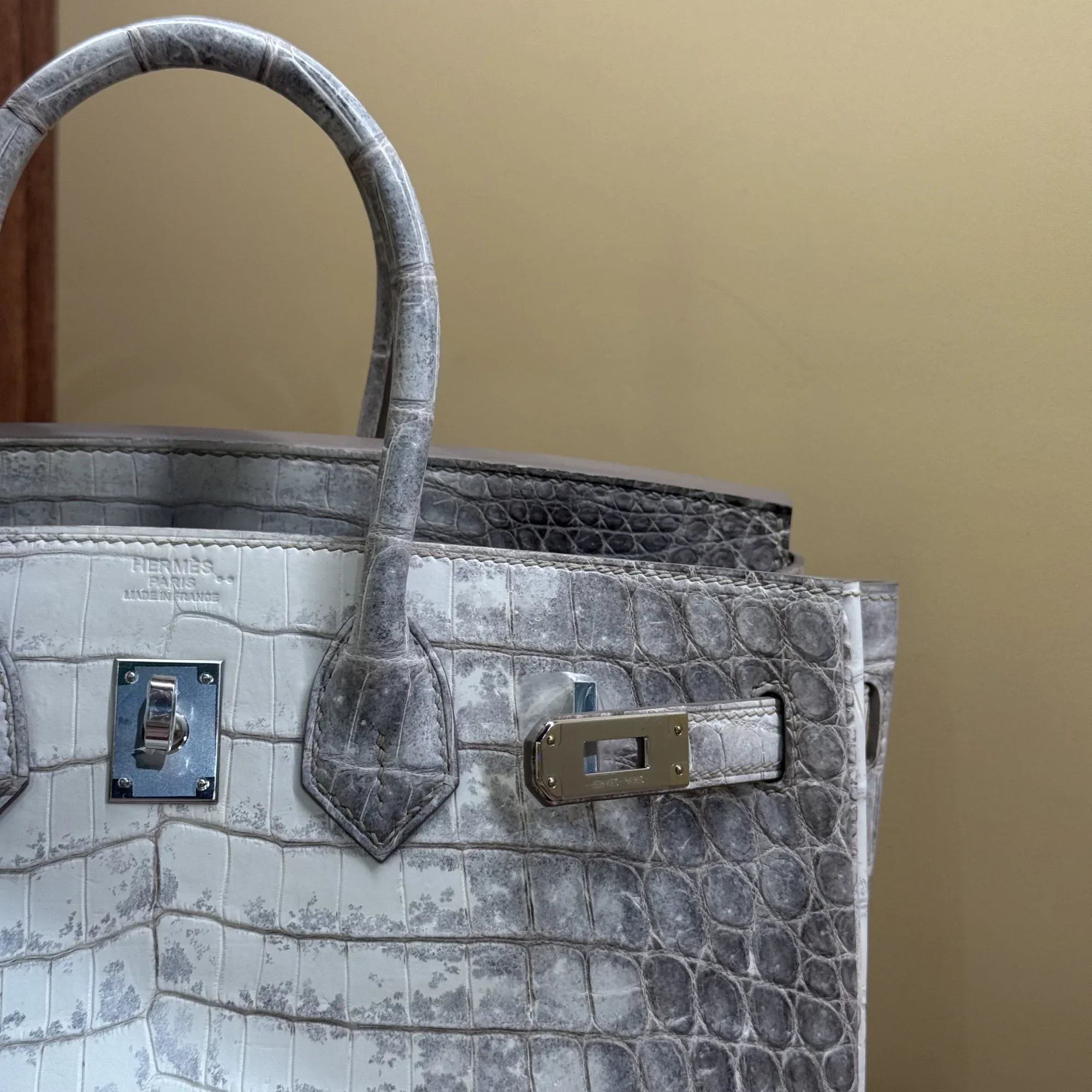 Hermes Birkin 35 Himalaya Matte Niloticus Crocodile PHW миниатюра 3