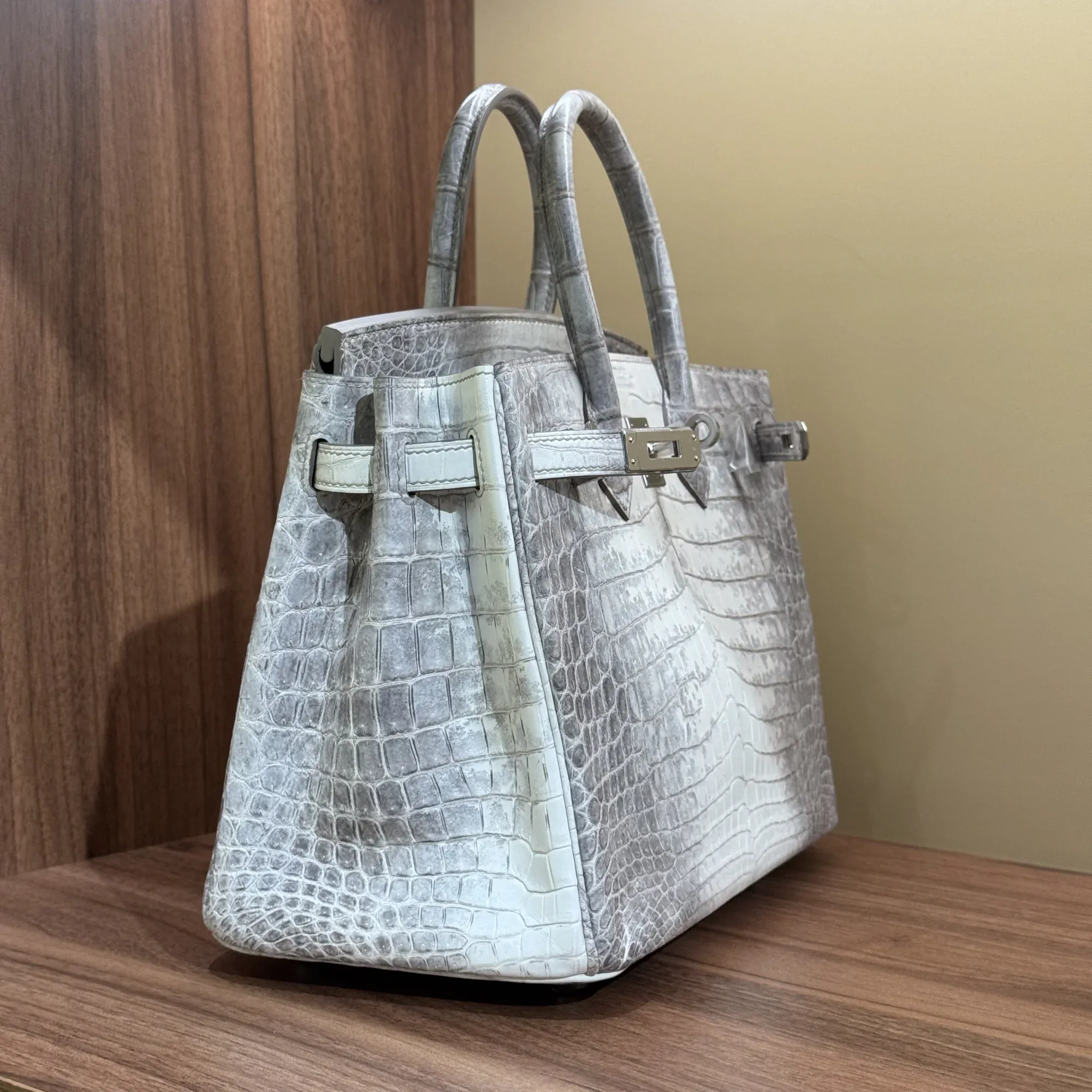 Hermes Birkin 35 Himalaya Matte Niloticus Crocodile PHW миниатюра 4