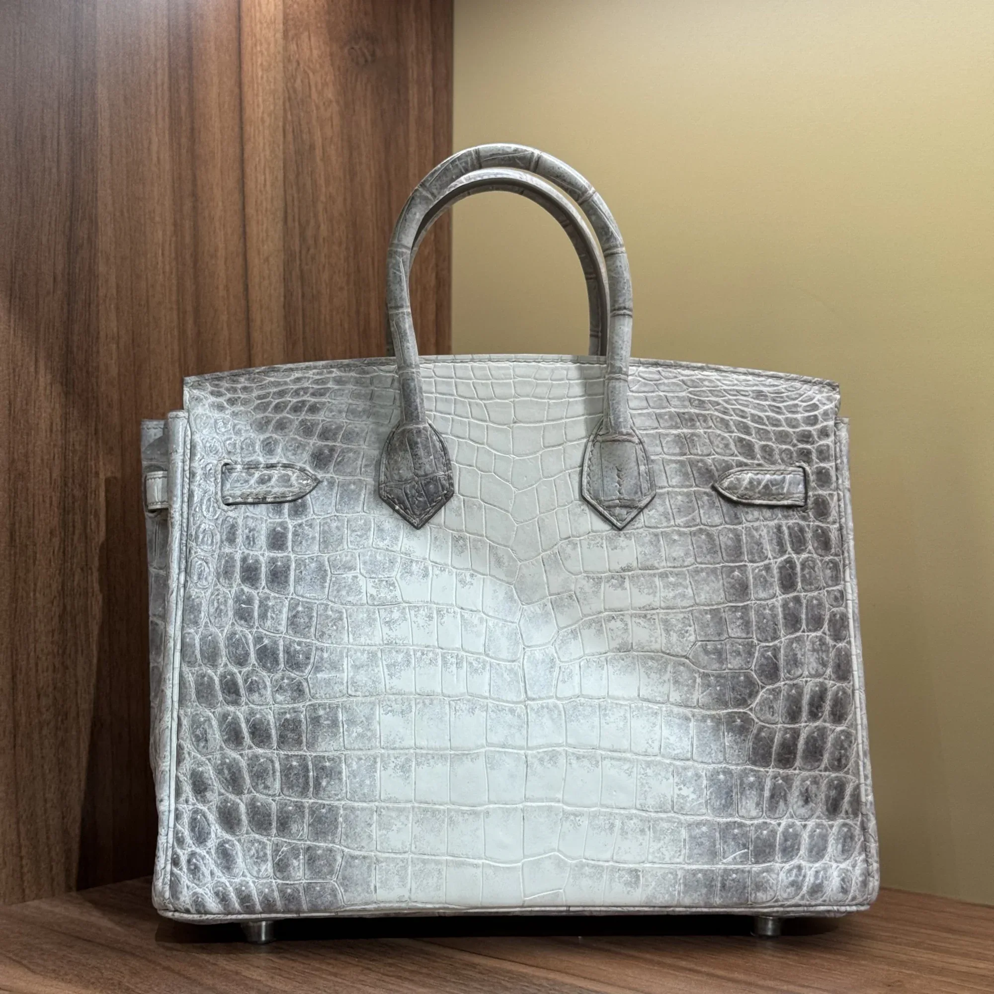 Hermes Birkin 35 Himalaya Matte Niloticus Crocodile PHW миниатюра 5