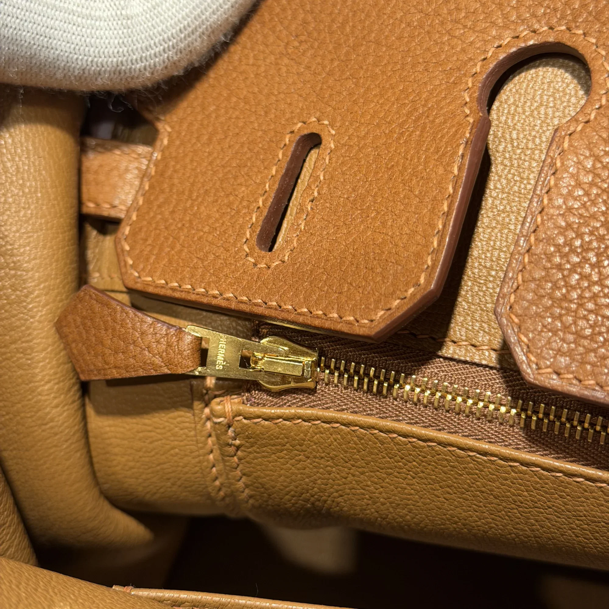 Hermes Birkin 25 Barenia Leather BGHW миниатюра 3