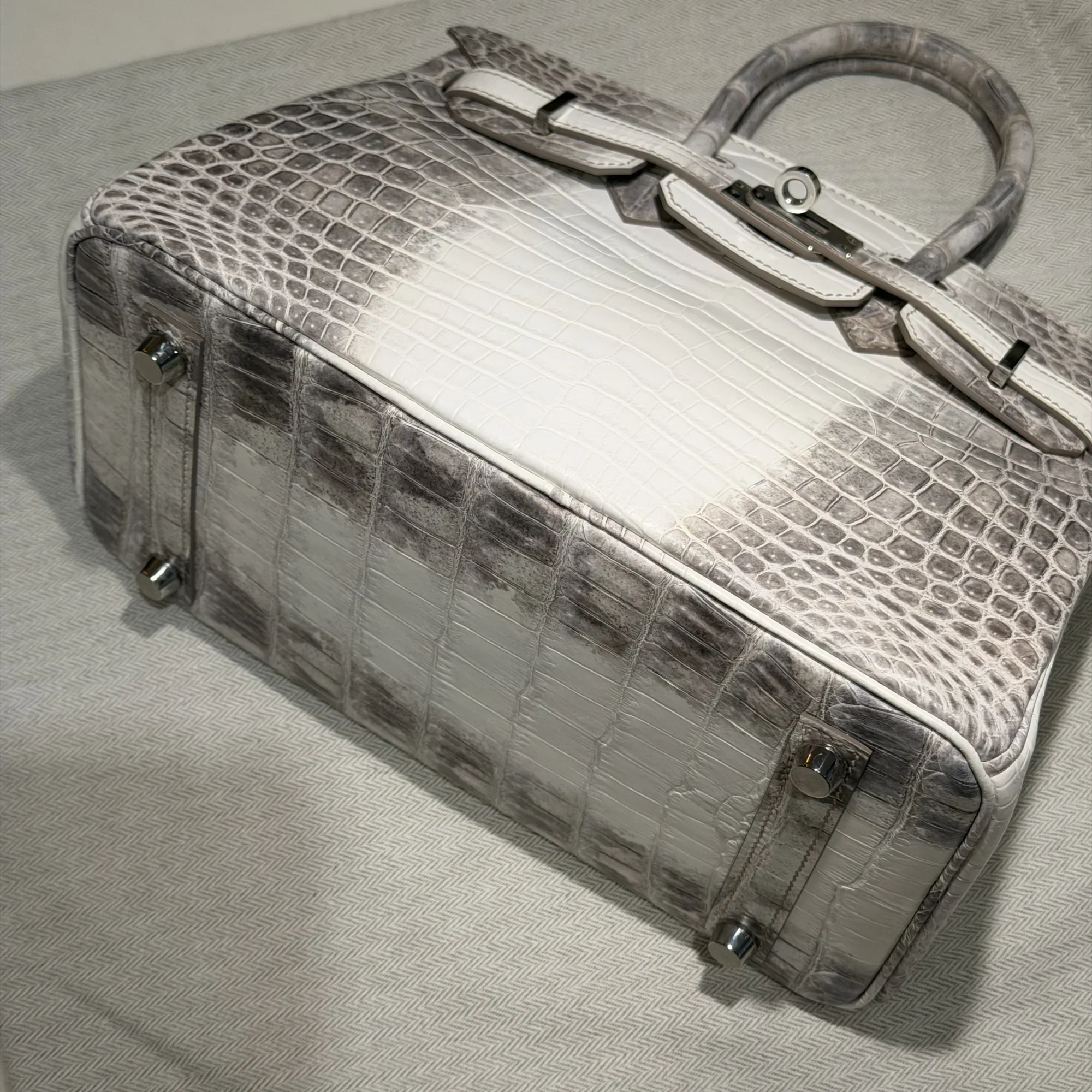 Hermes Birkin 25 Himalaya Crocodile Leather PHW миниатюра 7