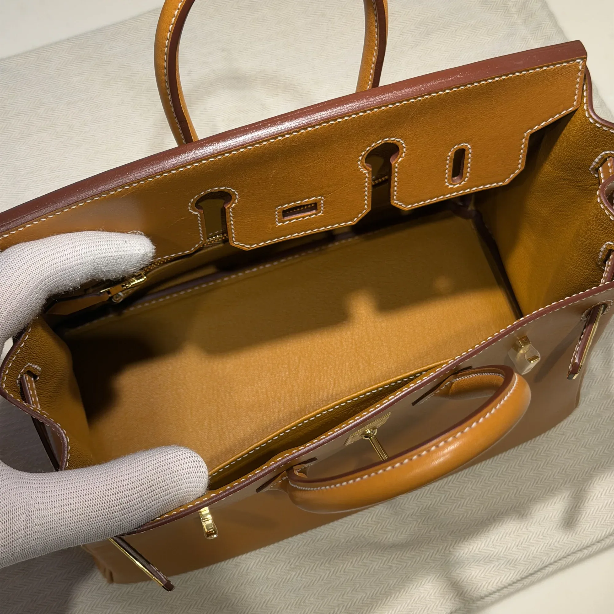 Hermes Birkin 25 Mustard Butler Leather GHW миниатюра 4