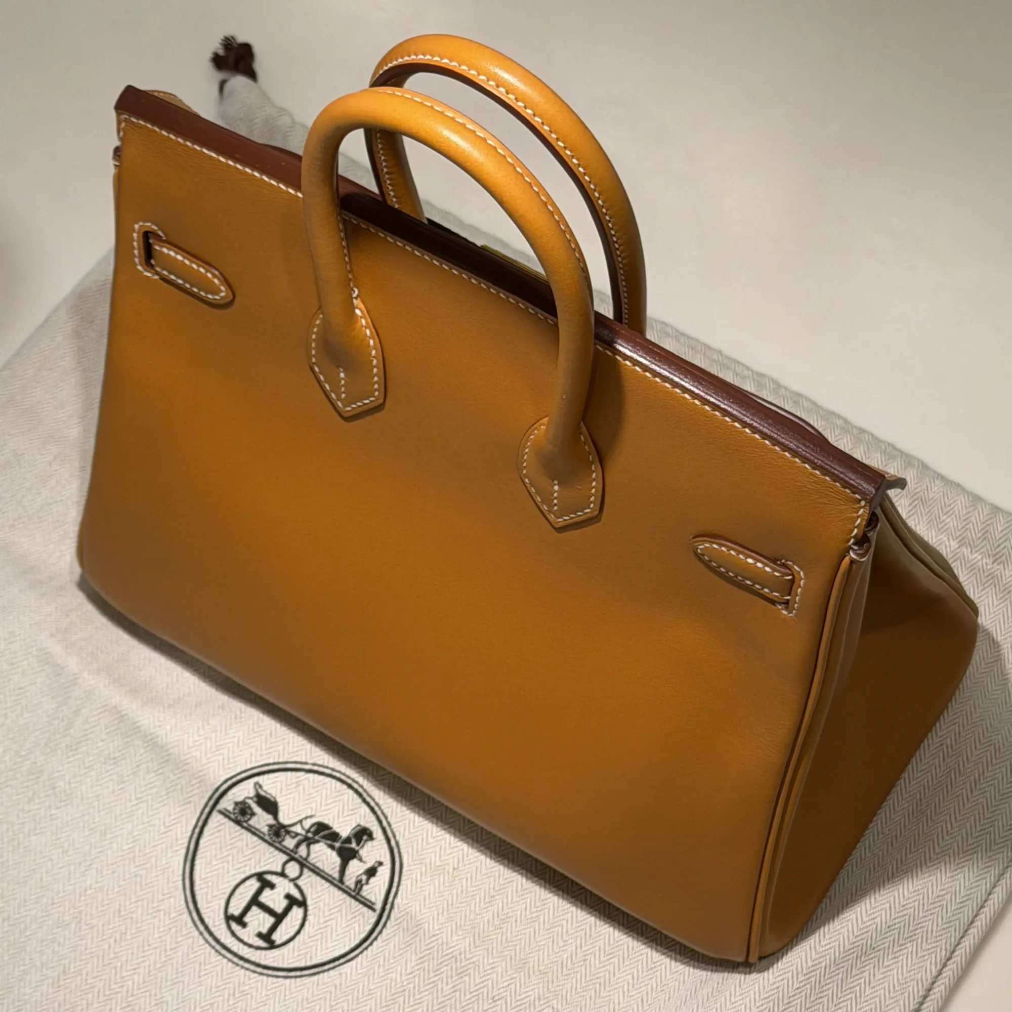 Hermes Birkin 25 Mustard Butler Leather GHW миниатюра 2