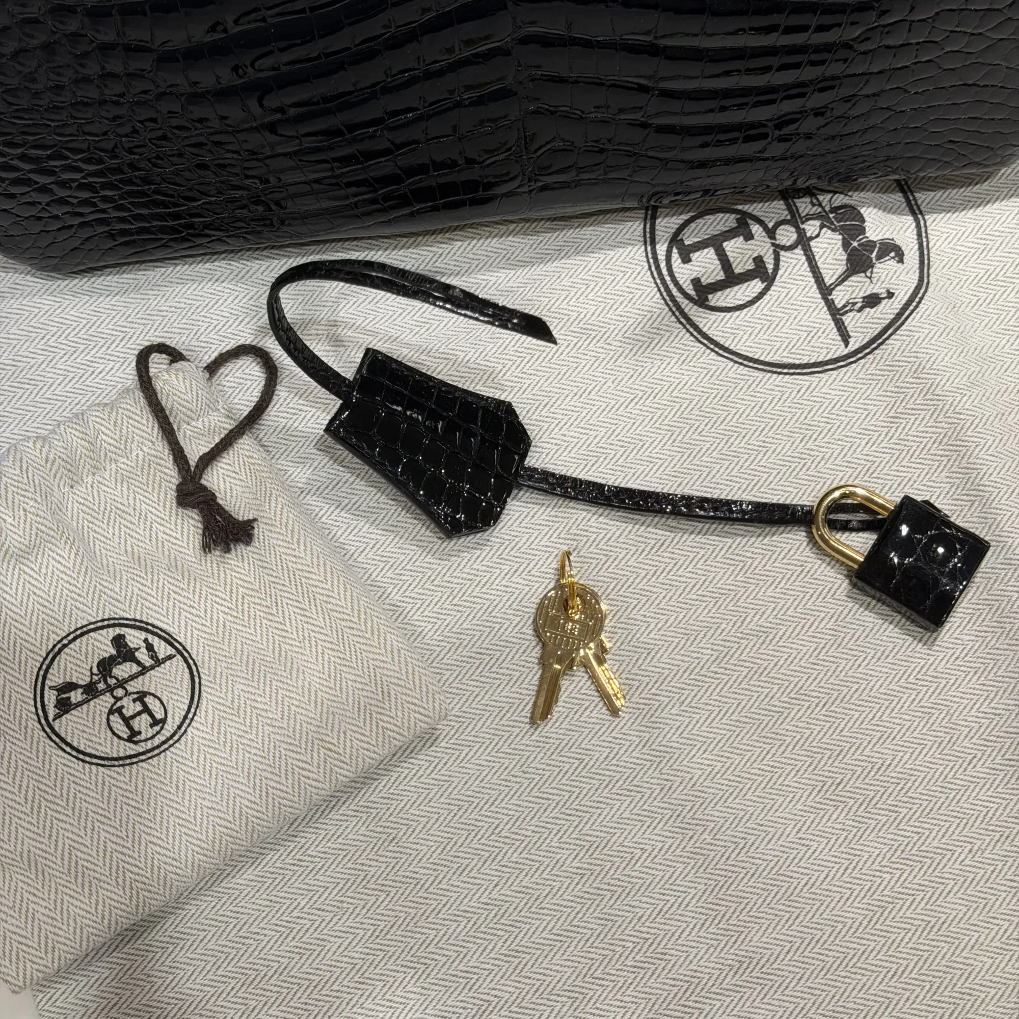 Hermes Birkin 25 Porosus Crocodile Leather GHW миниатюра 3