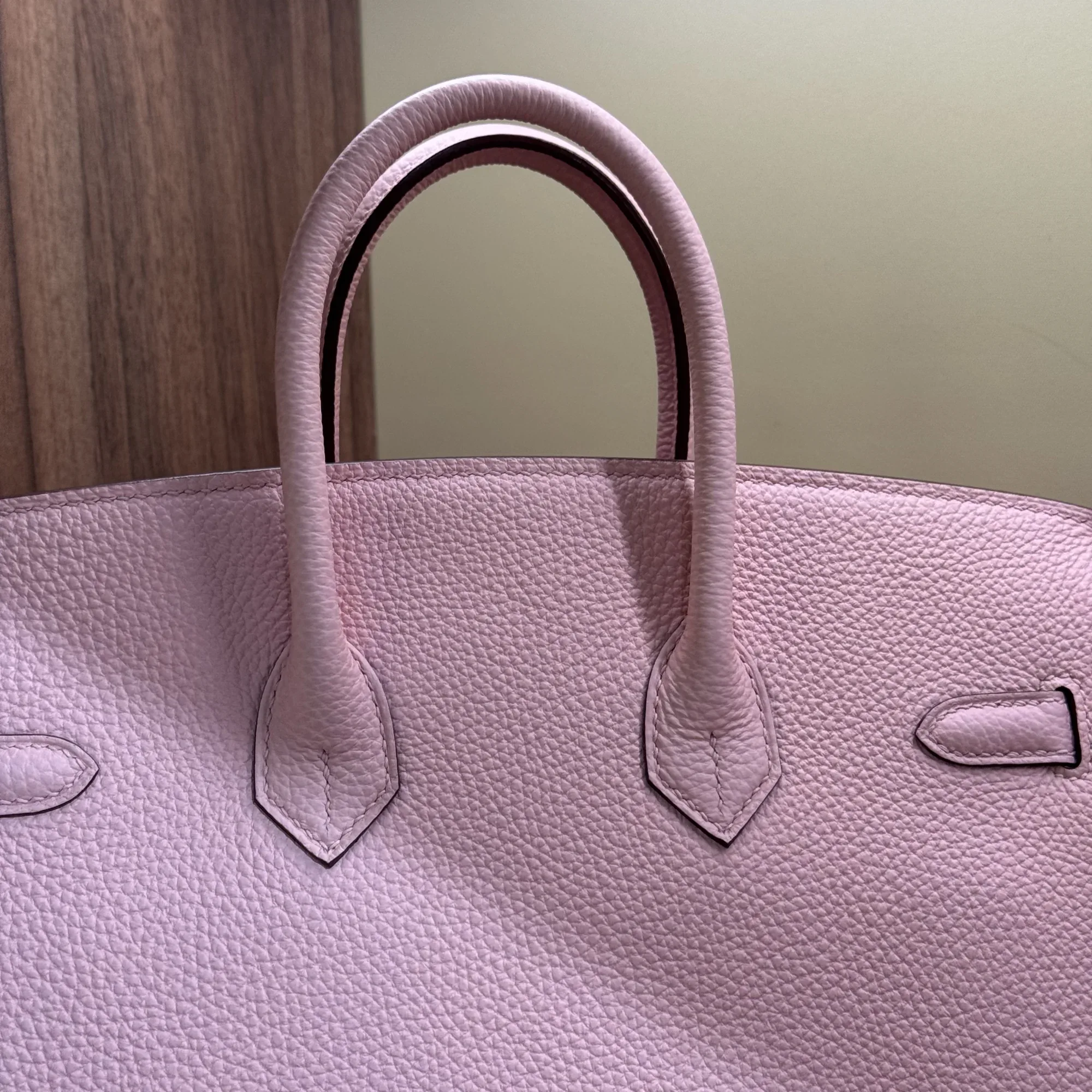 Hermes Birkin 25 Rose Sakura Togo Leather PHW миниатюра 2