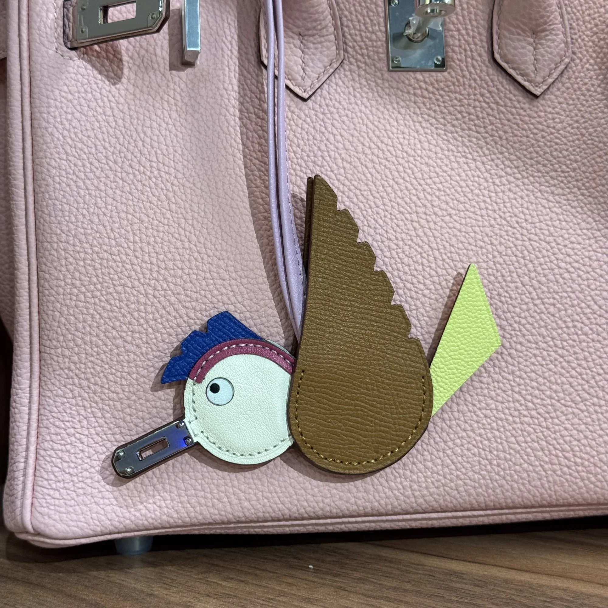 Hermes Birkin 25 Rose Sakura Togo Leather PHW миниатюра 4