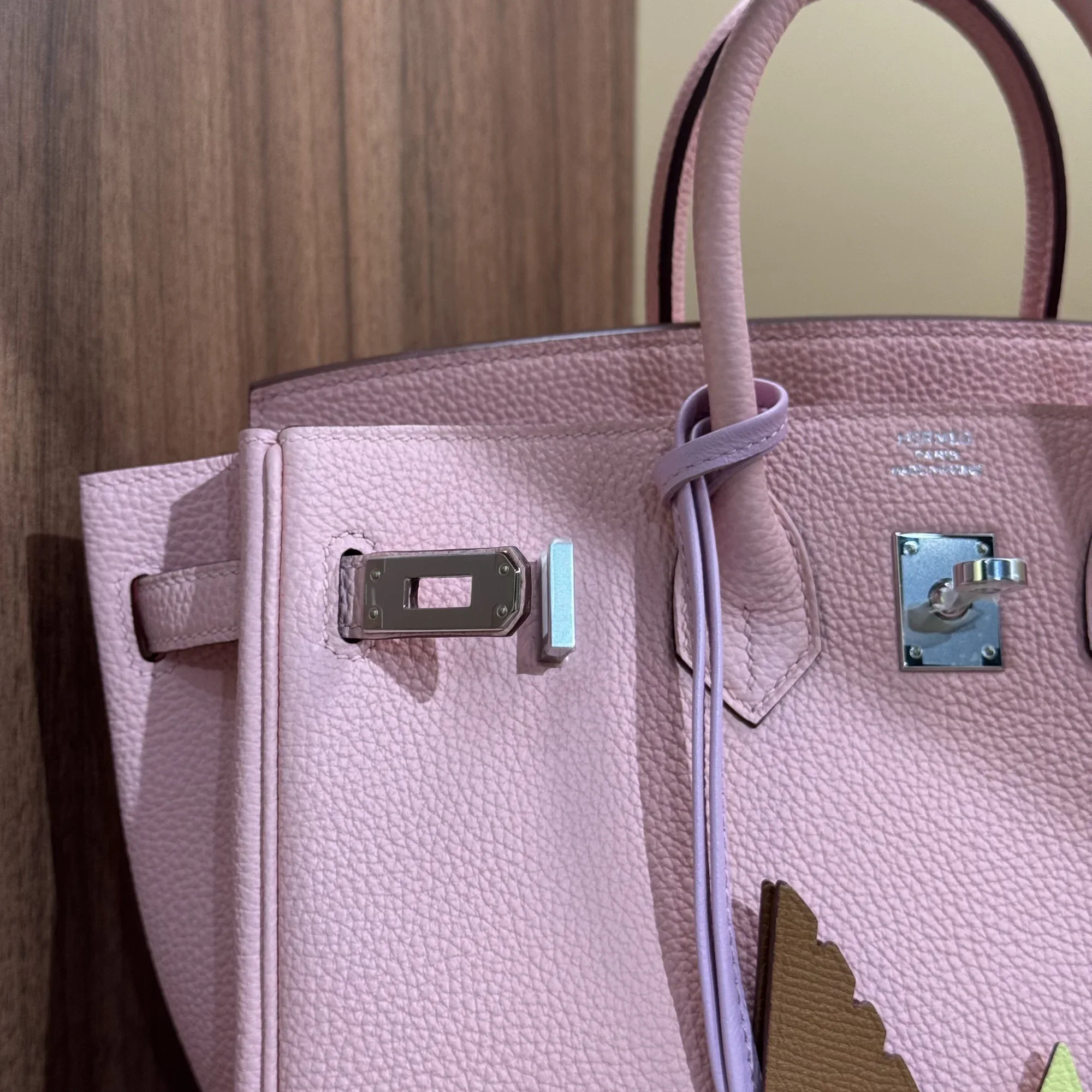 Hermes Birkin 25 Rose Sakura Togo Leather PHW миниатюра 5