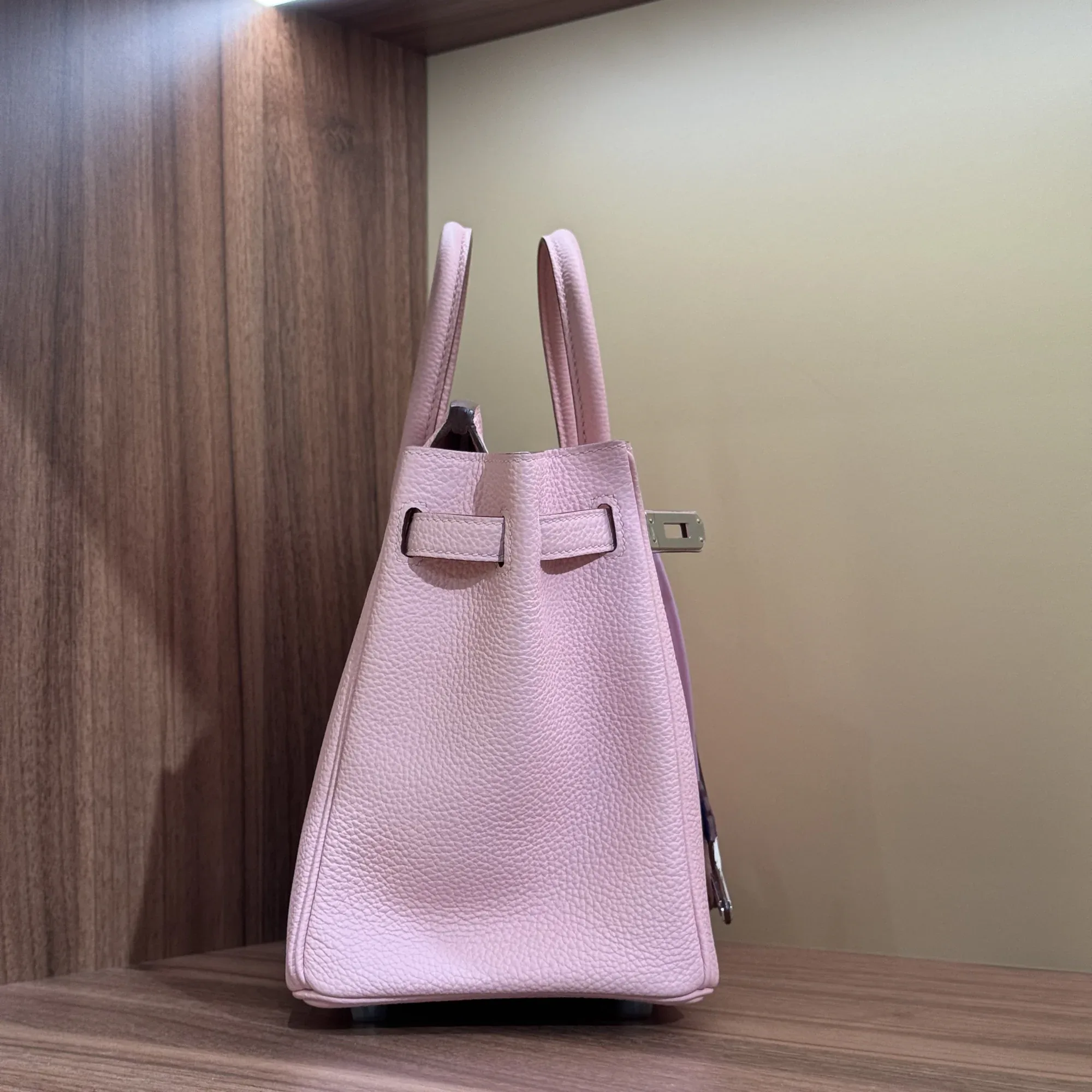 Hermes Birkin 25 Rose Sakura Togo Leather PHW миниатюра 9