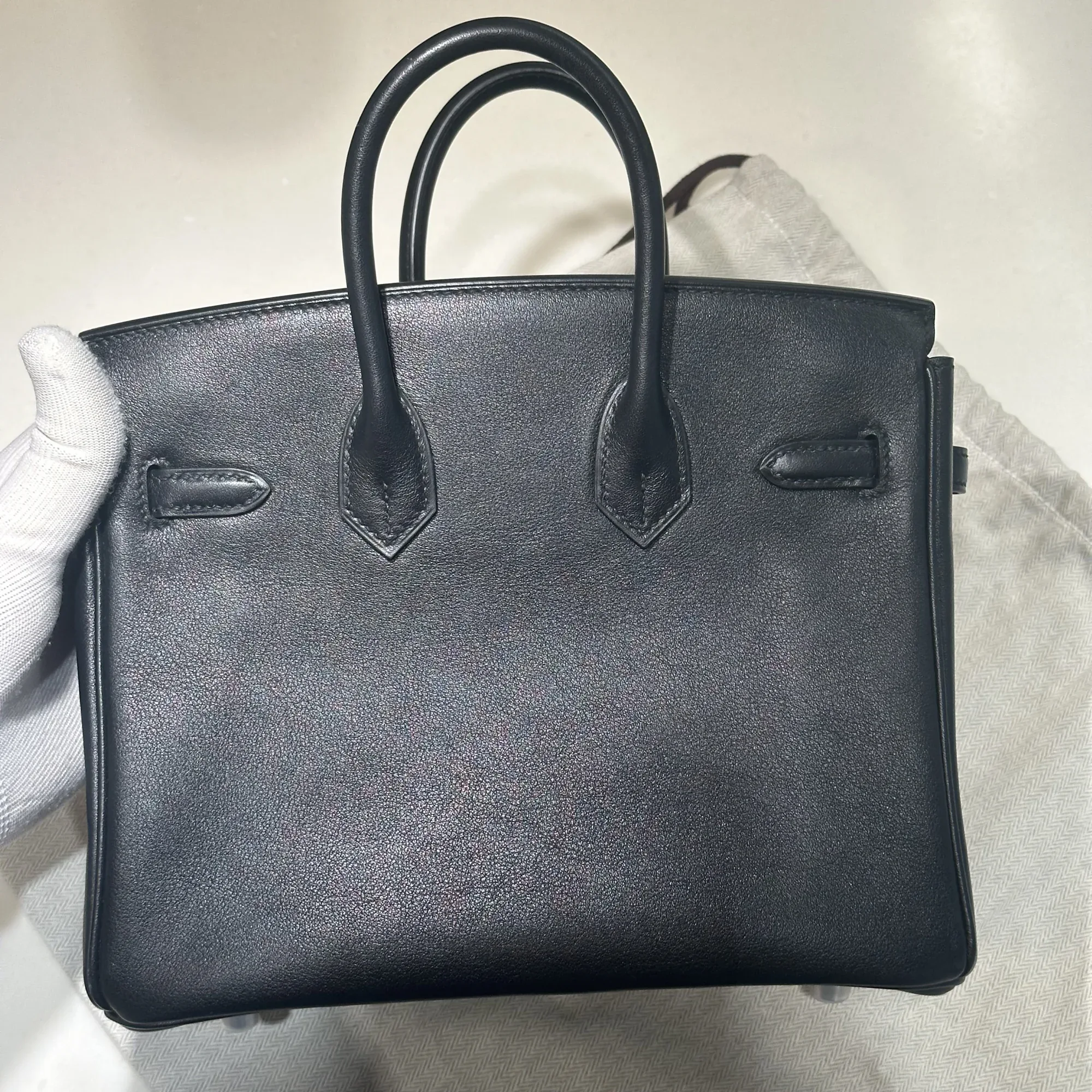 Hermes Birkin 25 Swift Leather Black PHW миниатюра 5