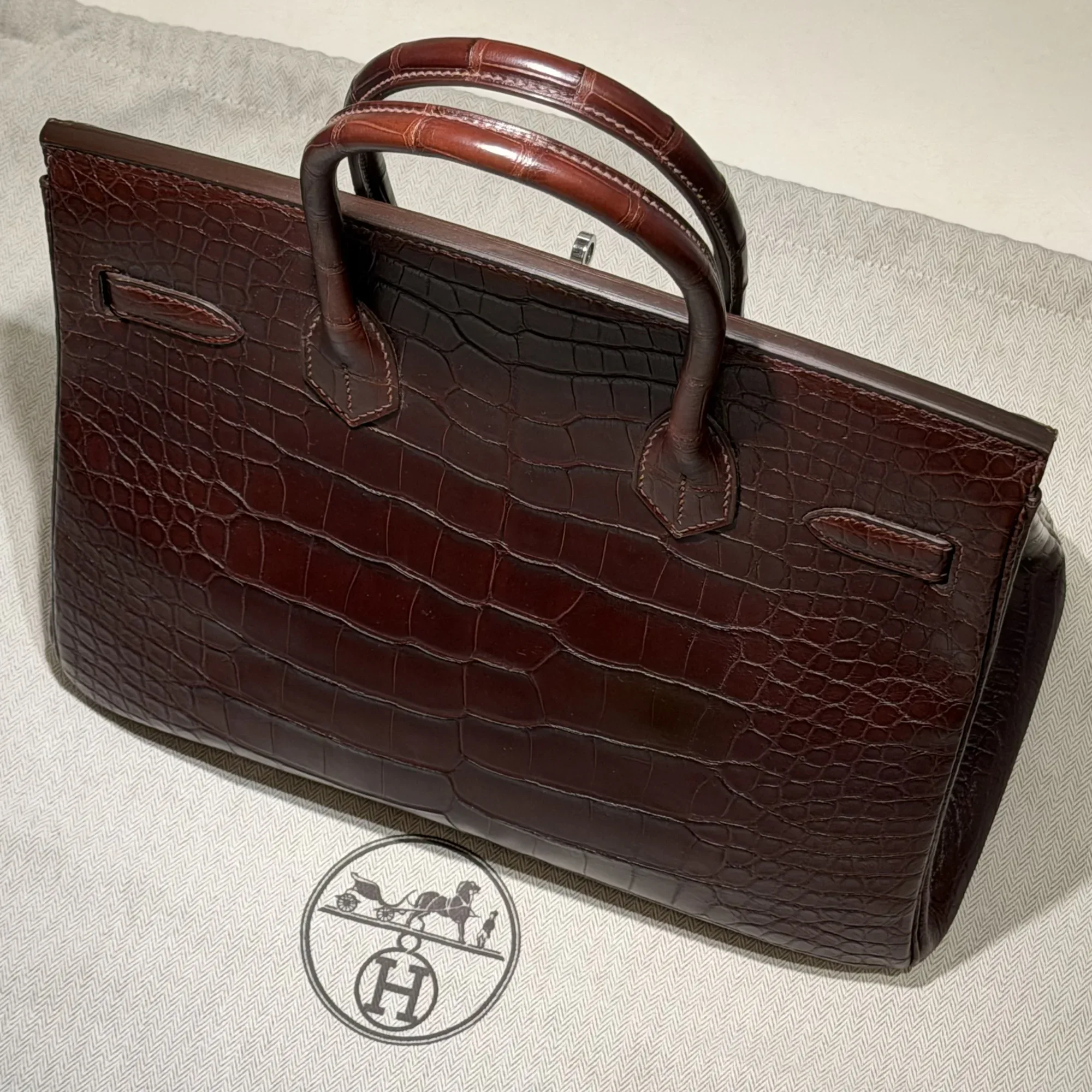 Hermes Birkin 30 Alligator Crocodile Leather PHW миниатюра 10