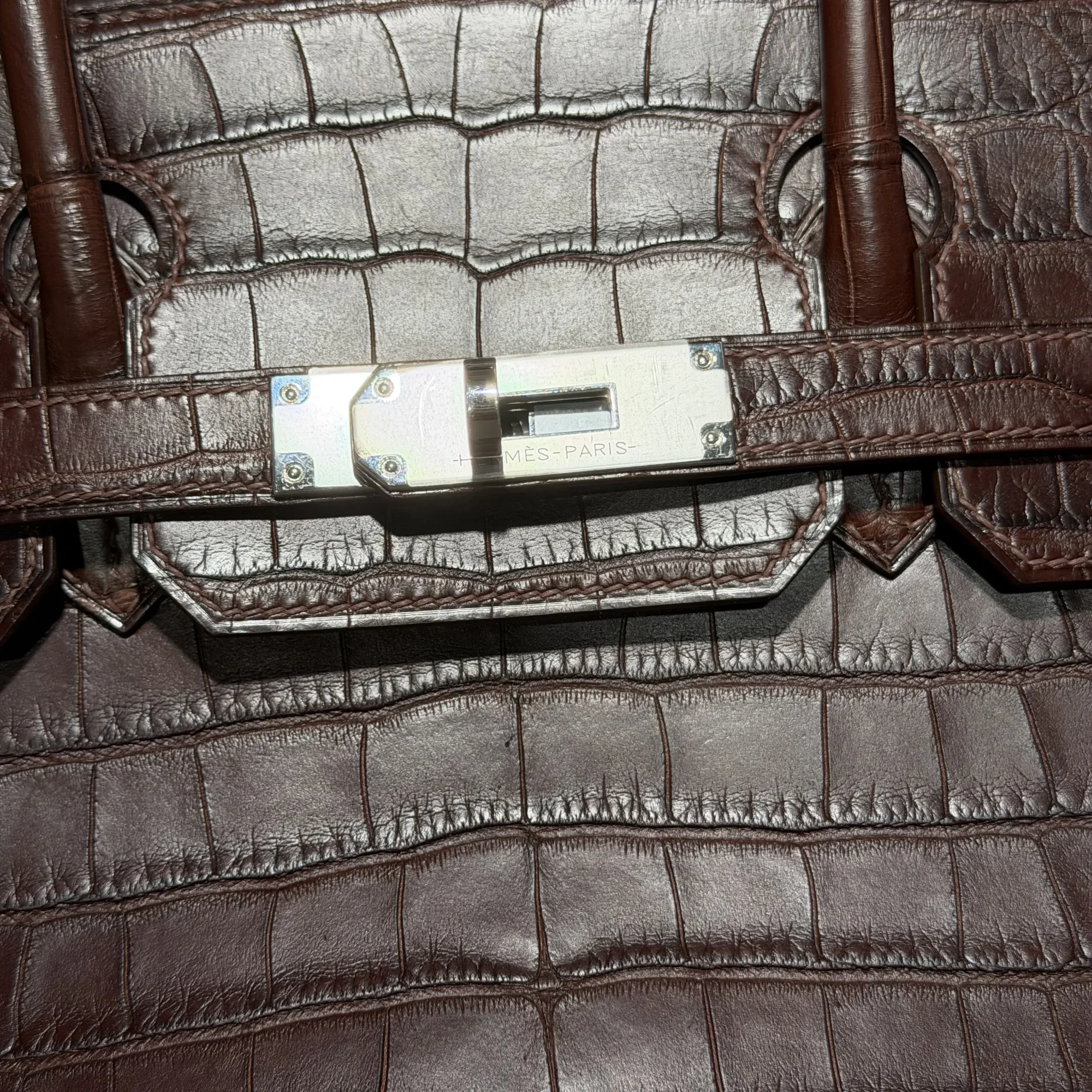 Hermes Birkin 30 Alligator Crocodile Leather PHW миниатюра 5