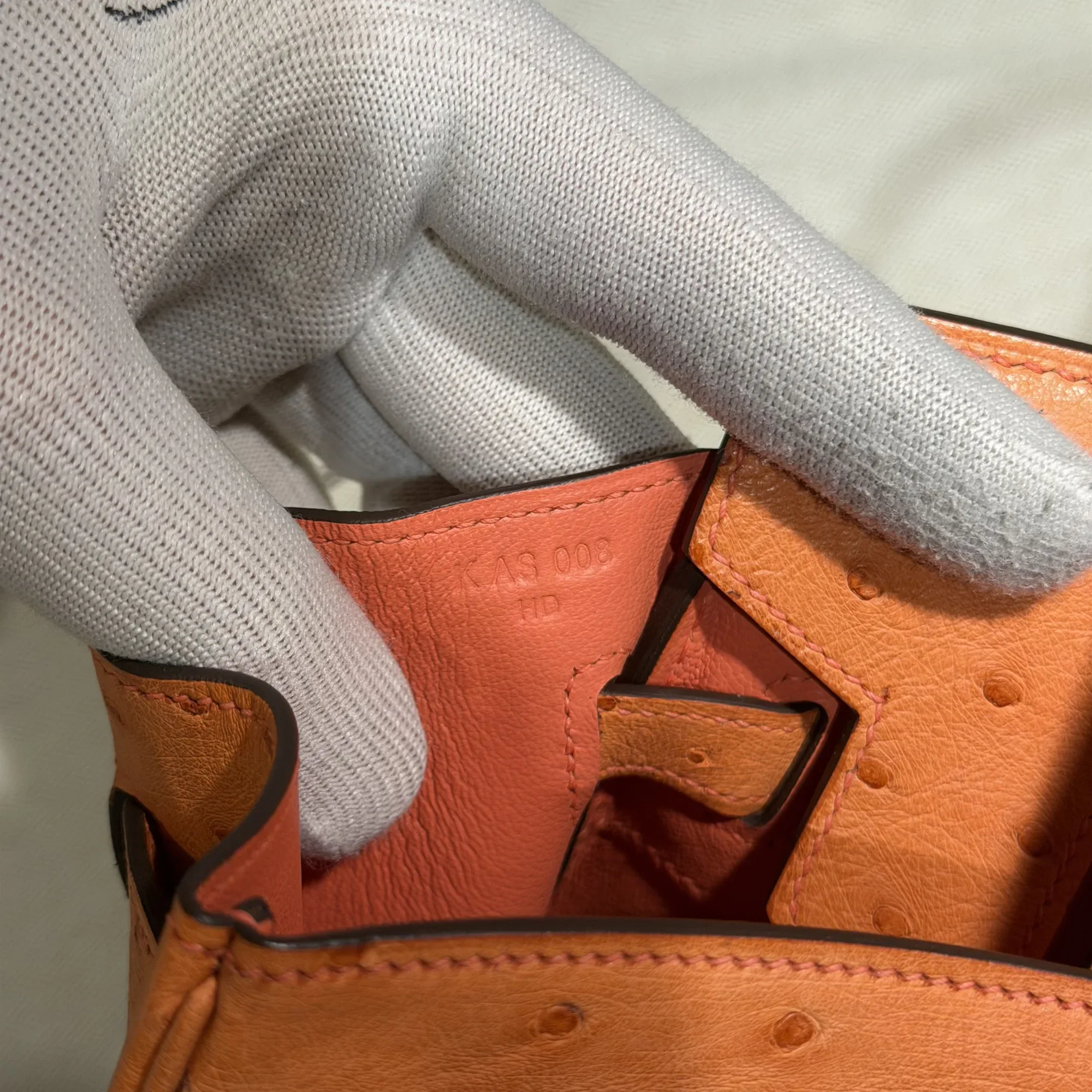 Hermes Birkin 30 Ostrich Leather GHW миниатюра 5