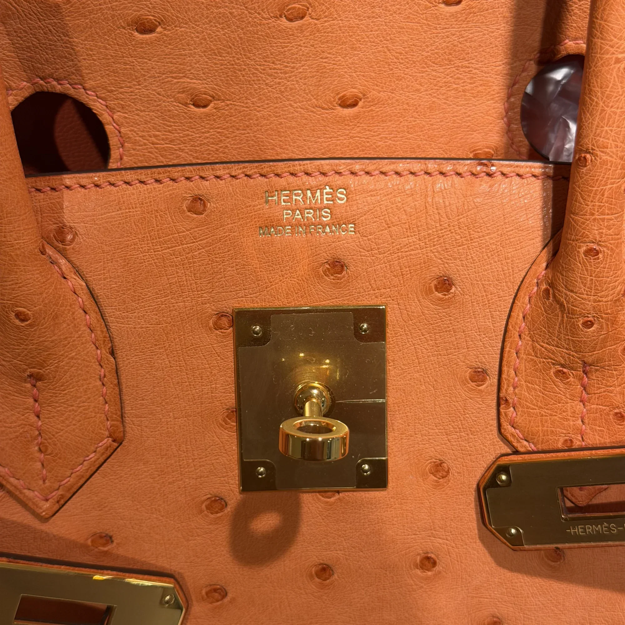 Hermes Birkin 30 Ostrich Leather GHW миниатюра 6