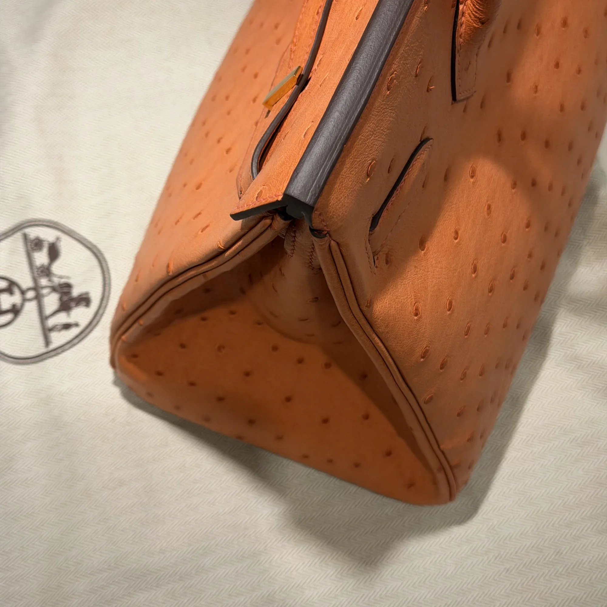 Hermes Birkin 30 Ostrich Leather GHW миниатюра 9