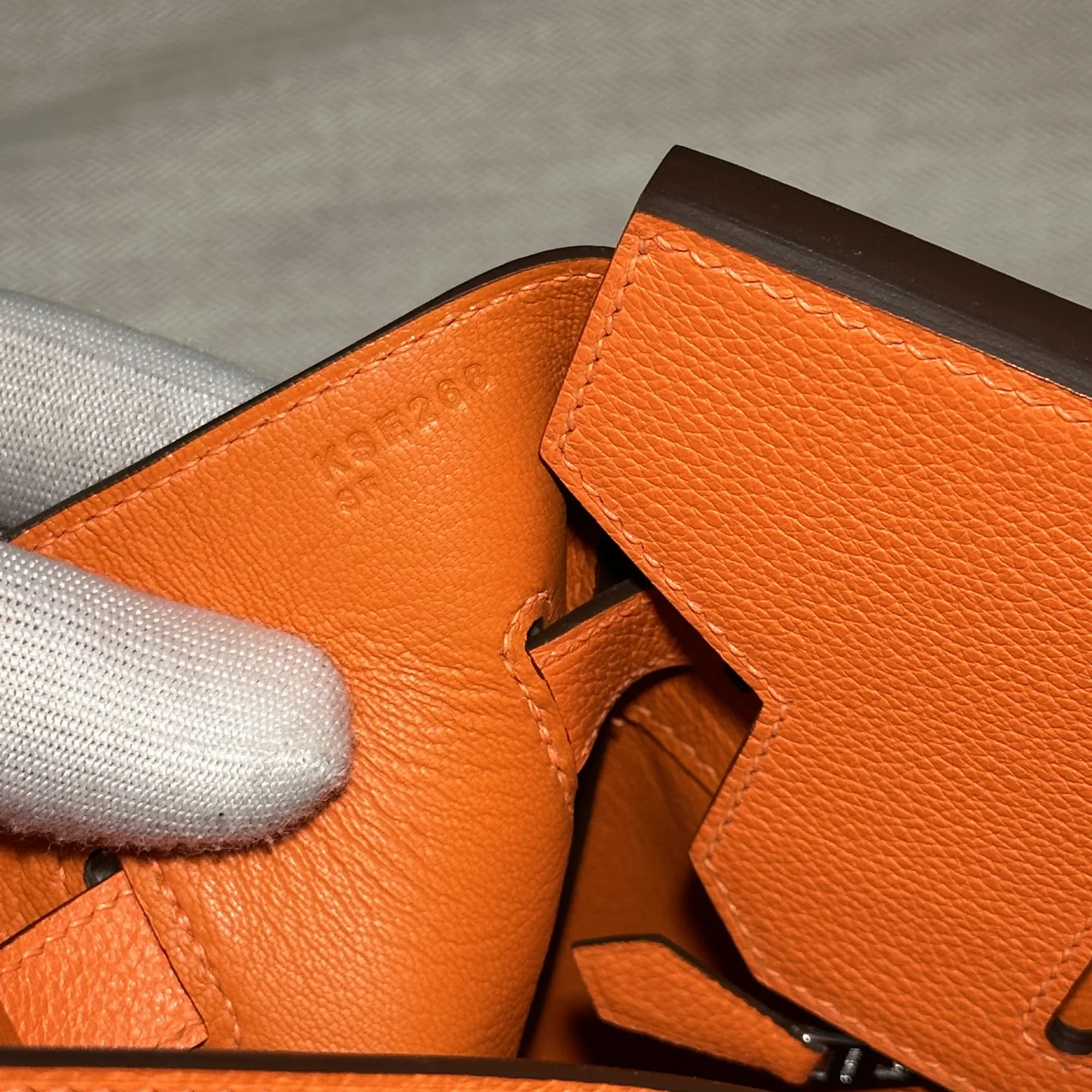 Hermes Birkin 35 Evercolor Leather Orange PHW миниатюра 2