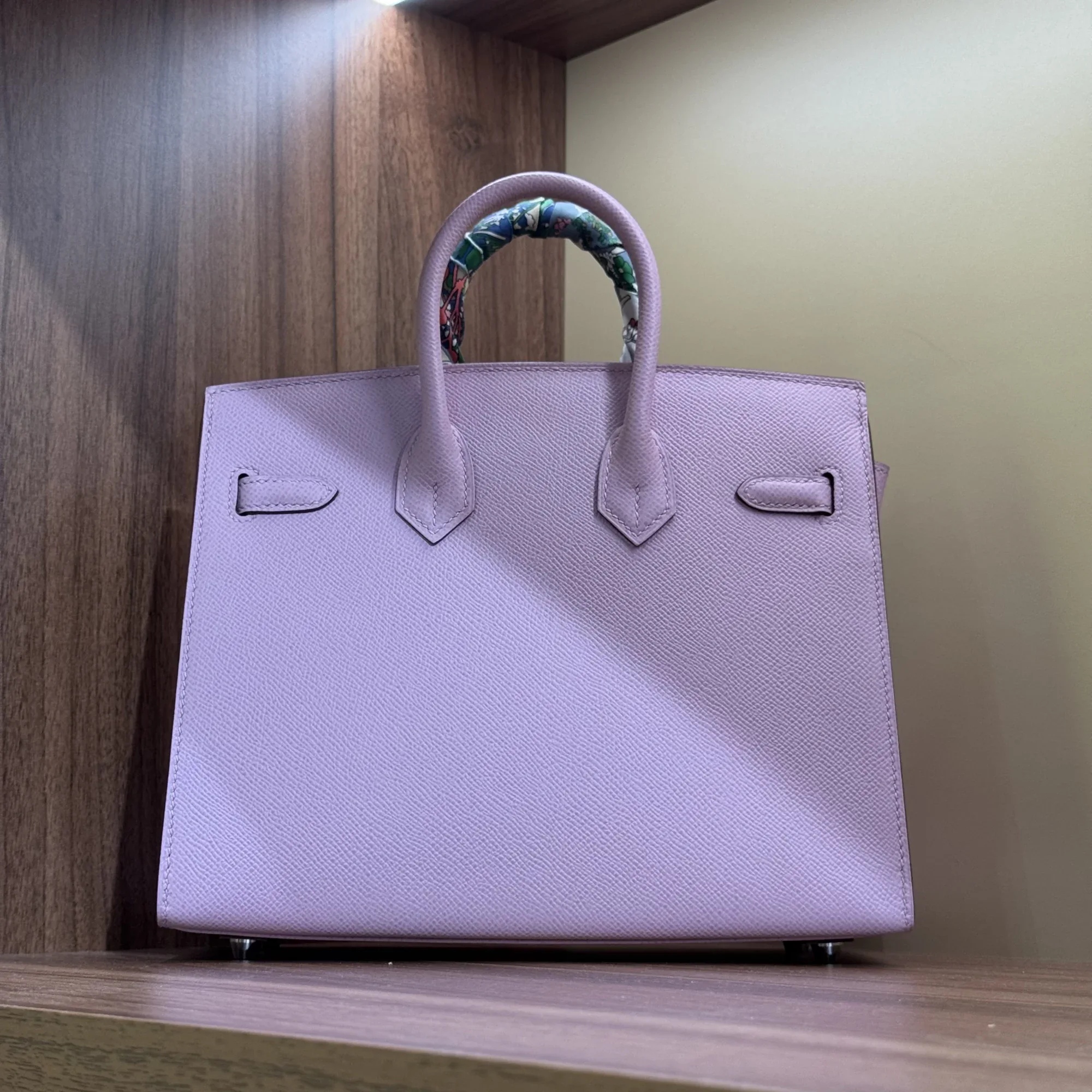 Hermes Birkin 35 Mauve Sylvestre Epsom Leather PHW миниатюра 2