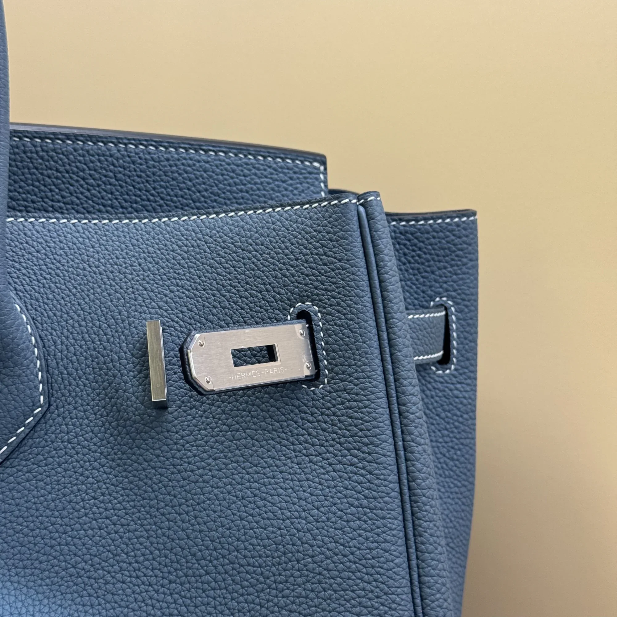 Hermes Birkin 35 Retourne Blue Togo Leather PHW миниатюра 5