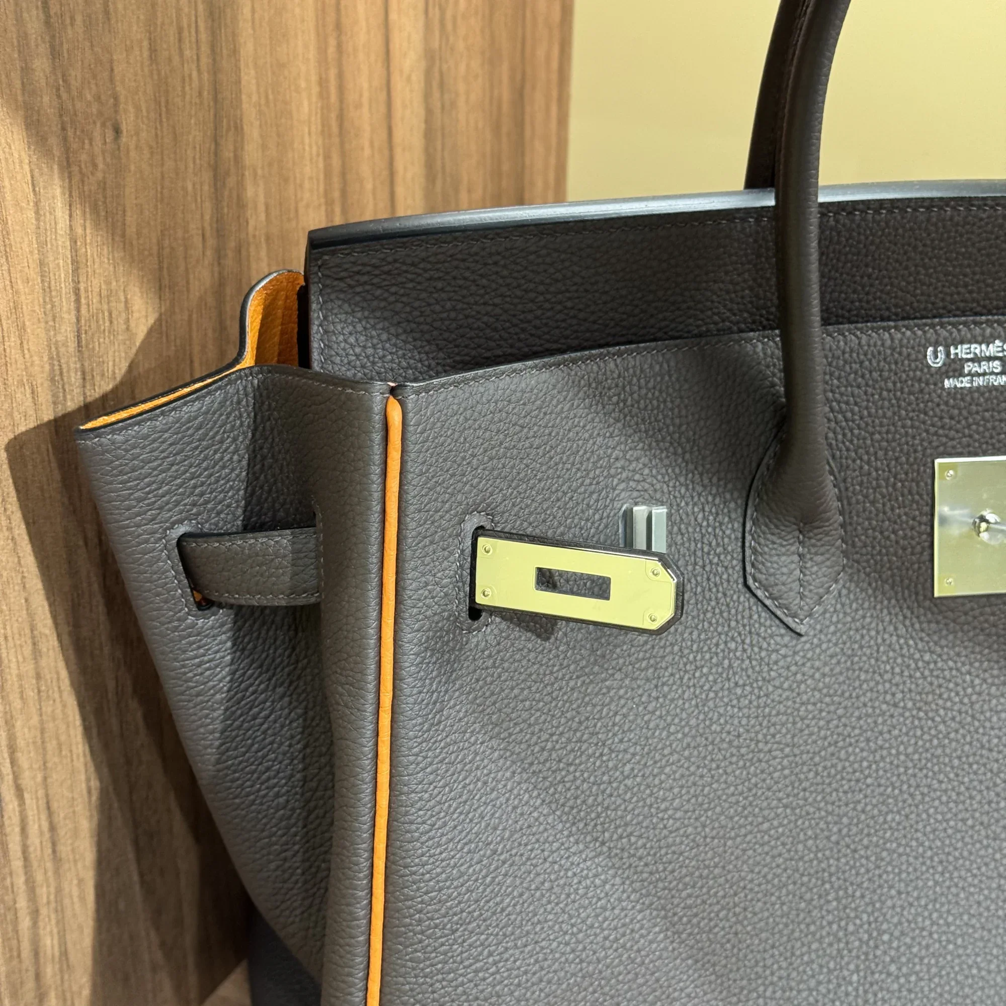 Hermes Birkin 35 Retourne Etain Togo Leather PHW миниатюра 2