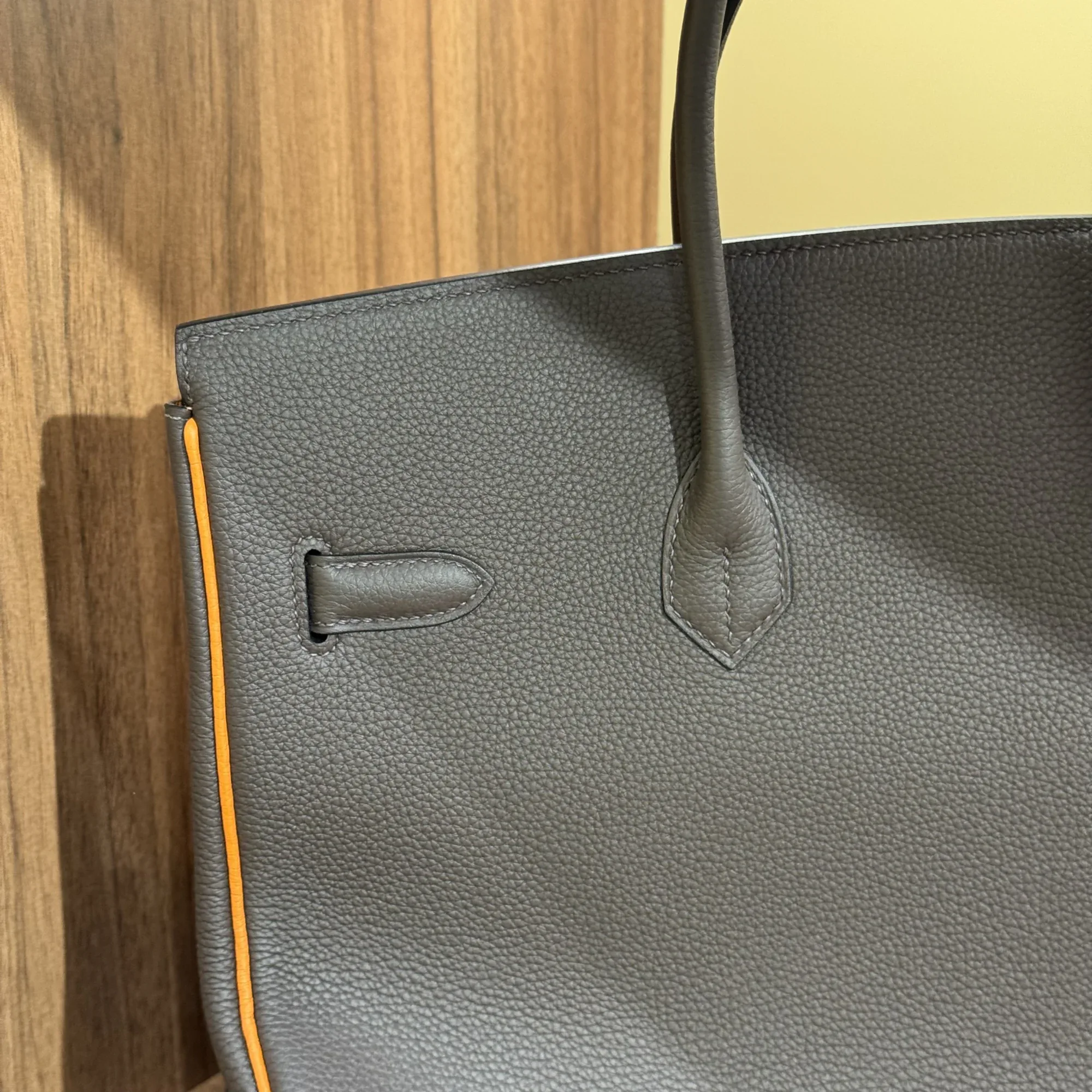 Hermes Birkin 35 Retourne Etain Togo Leather PHW миниатюра 7