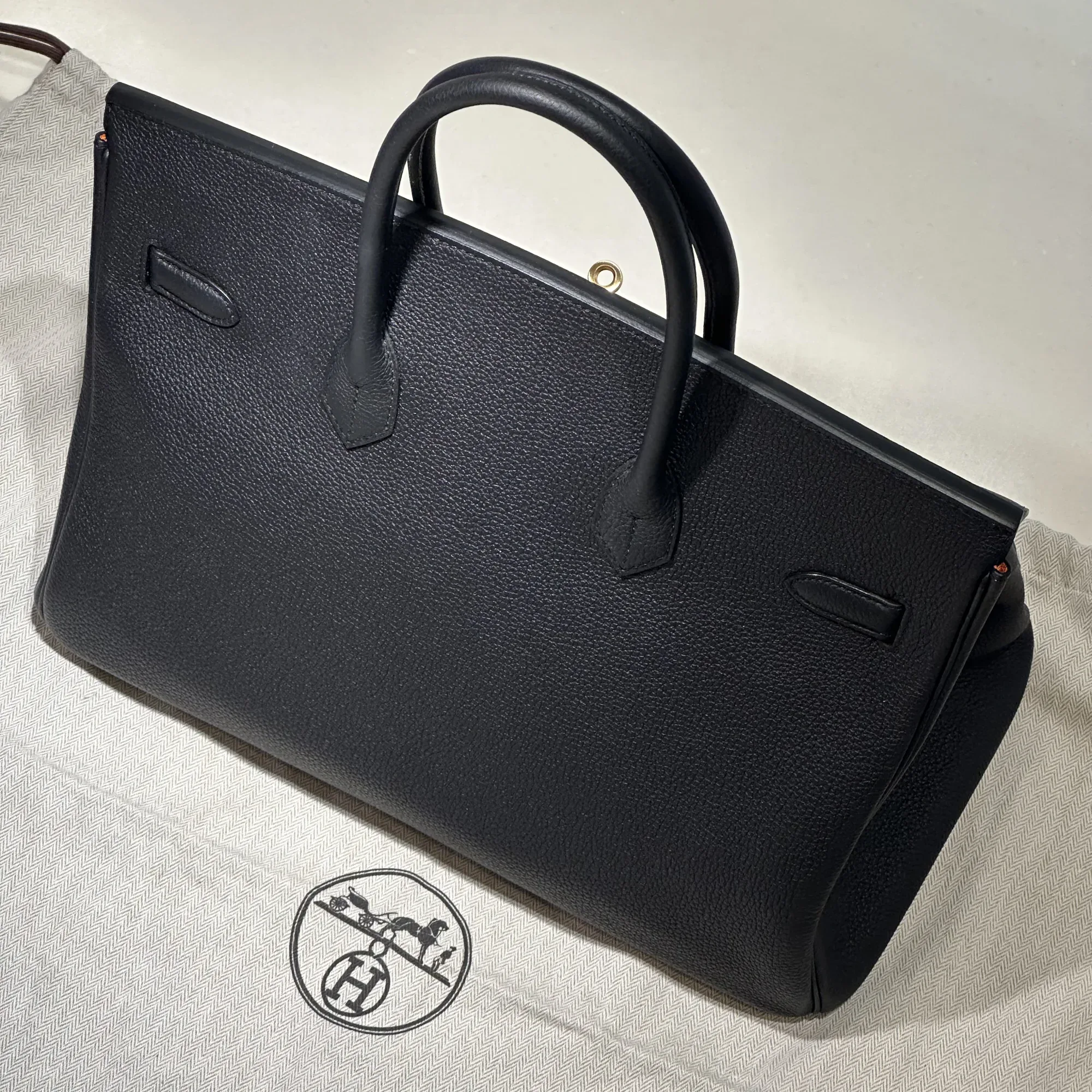 Hermes Birkin 35 Togo Leather Orange PHW миниатюра 2