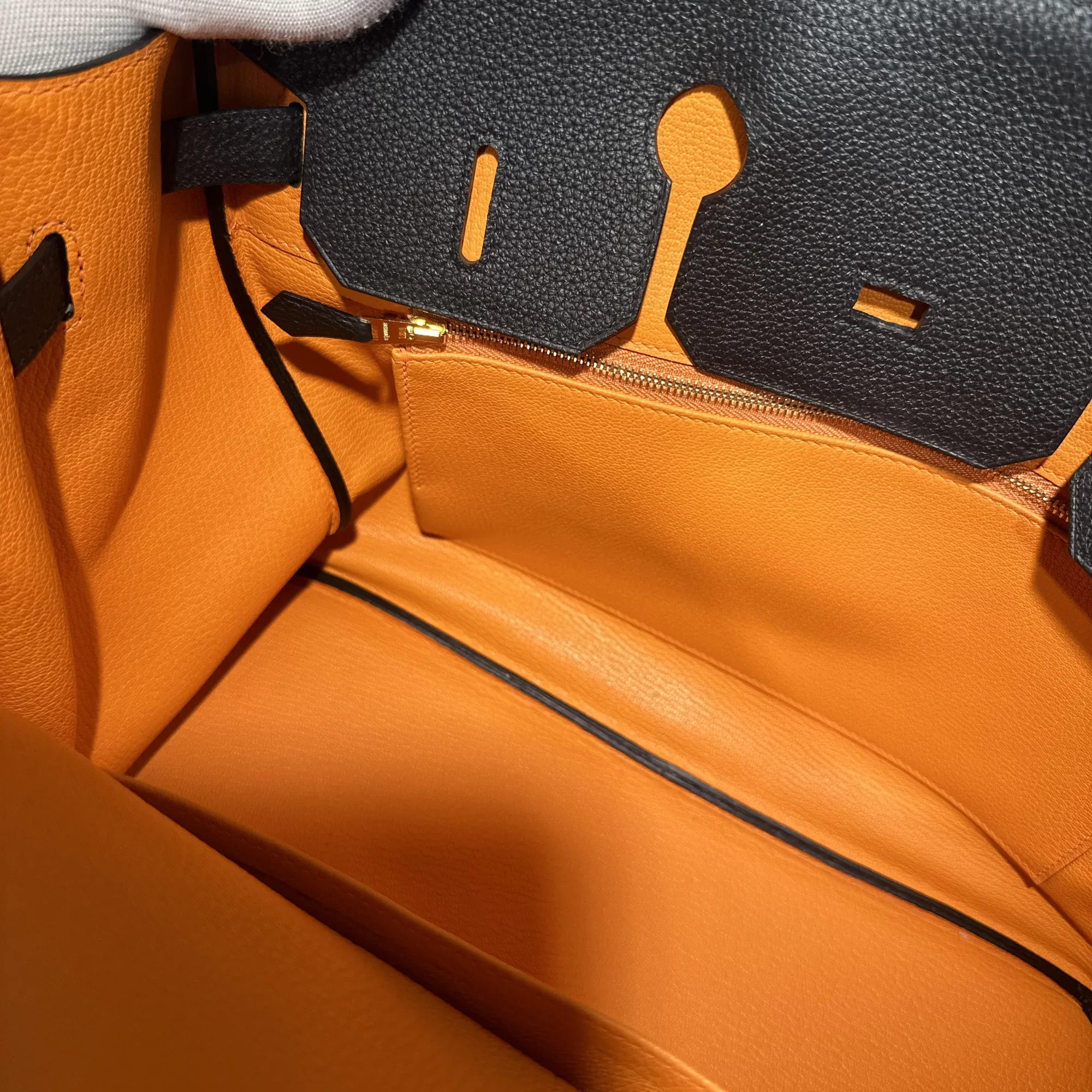 Hermes Birkin 35 Togo Leather Orange PHW миниатюра 8