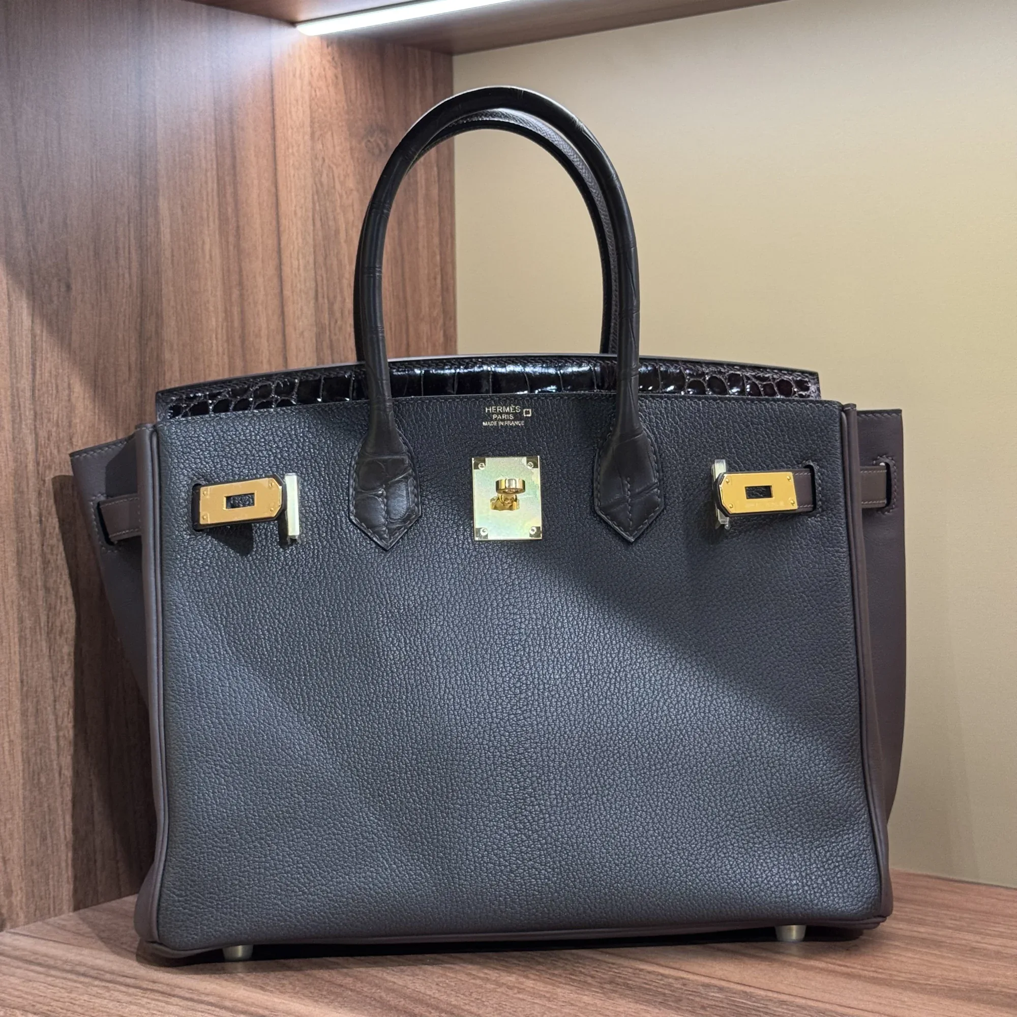 Hermes Birkin 35 Touch Alligator Togo Leather GHW