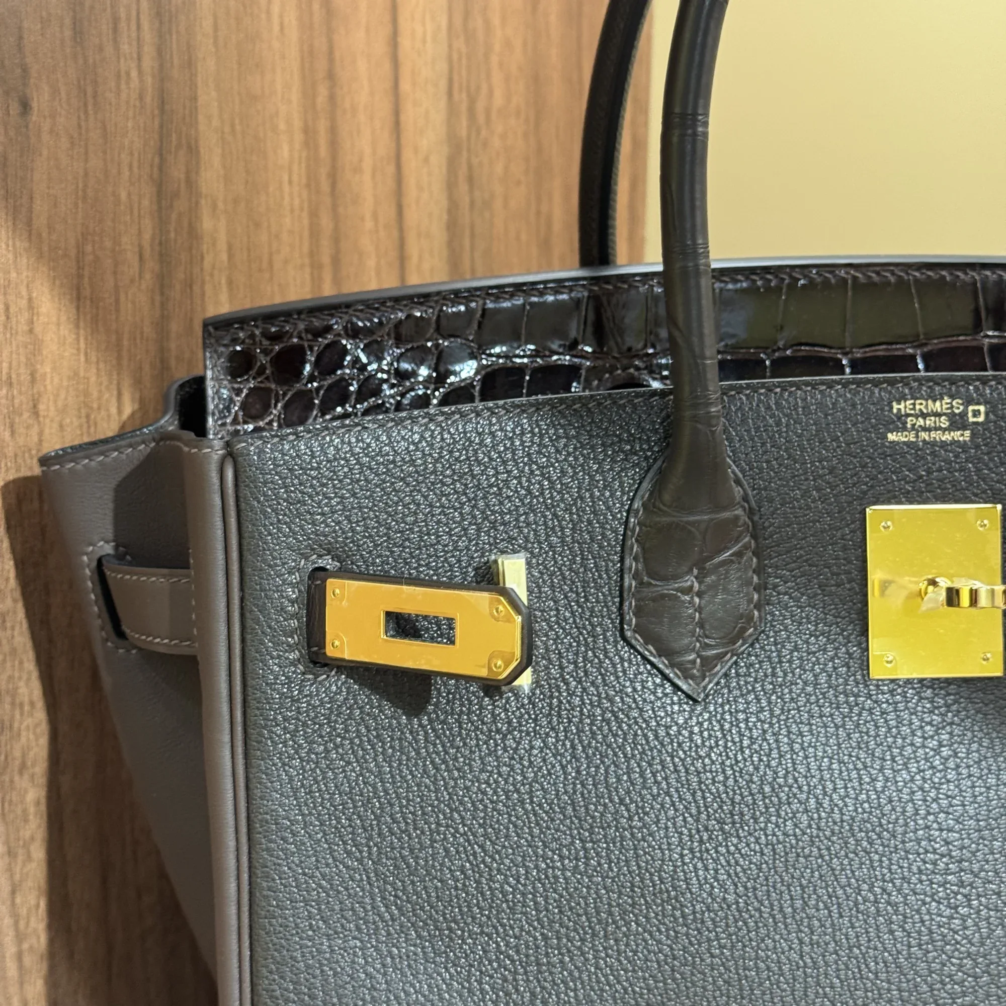Hermes Birkin 35 Touch Alligator Togo Leather GHW миниатюра 4