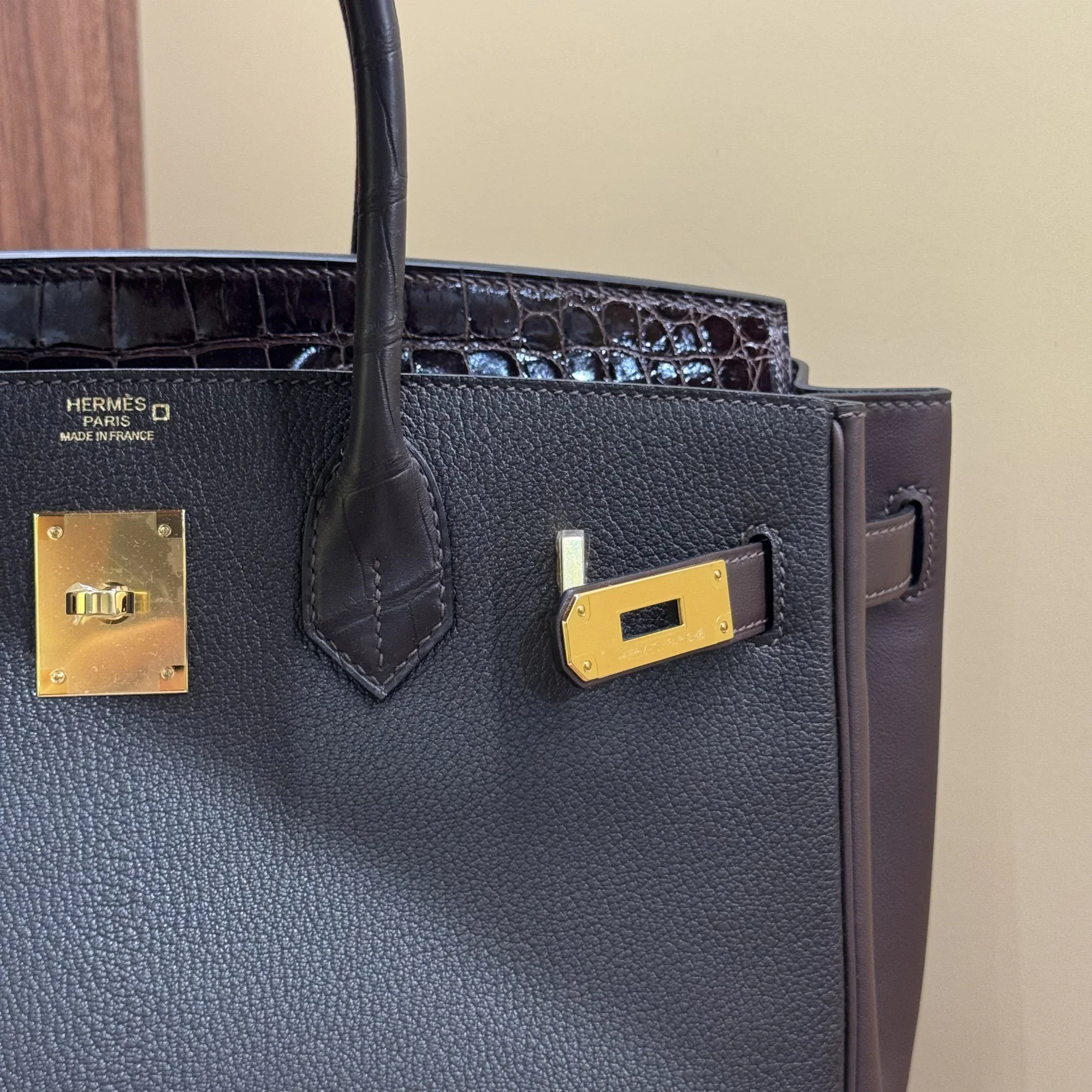 Hermes Birkin 35 Touch Alligator Togo Leather GHW миниатюра 5