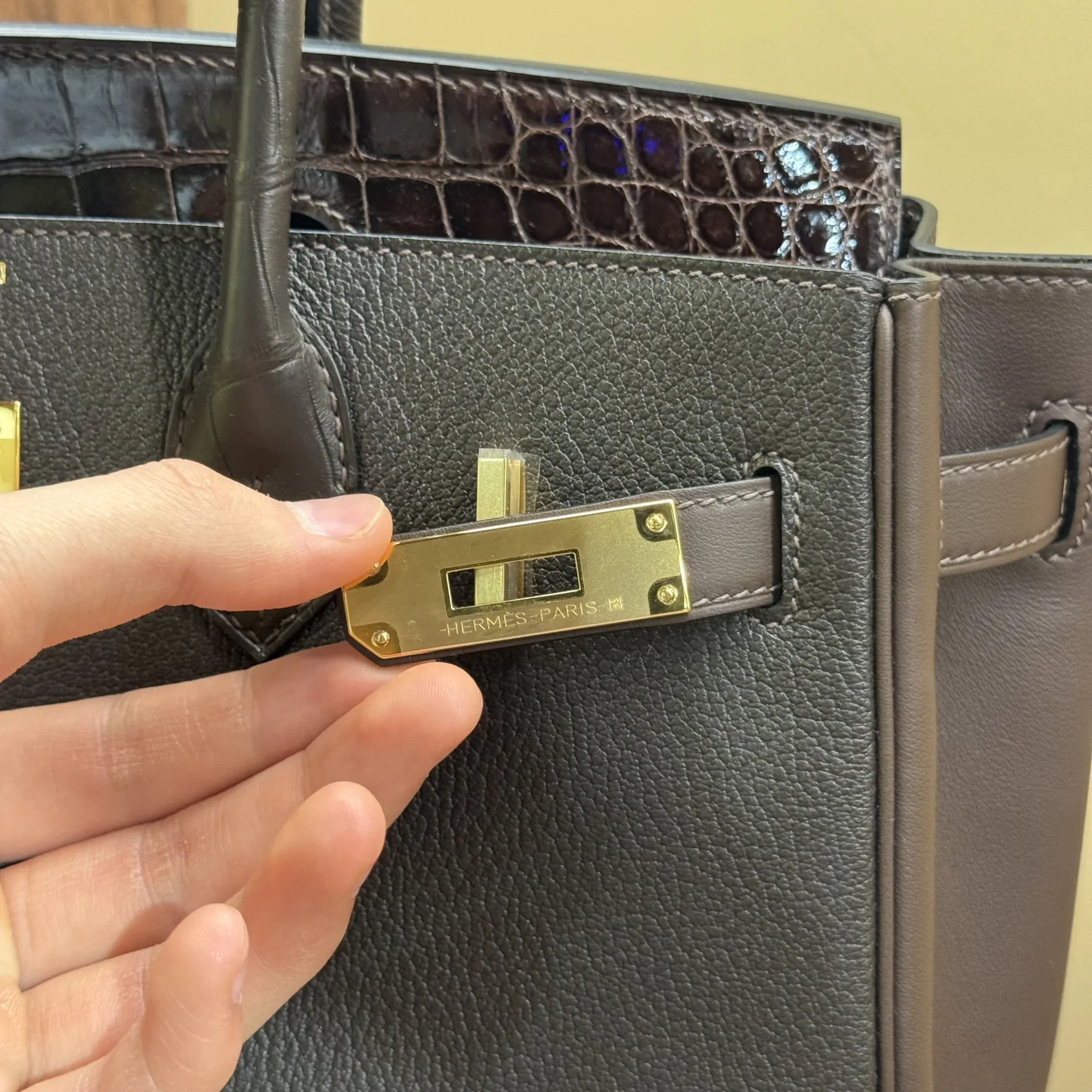 Hermes Birkin 35 Touch Alligator Togo Leather GHW миниатюра 6