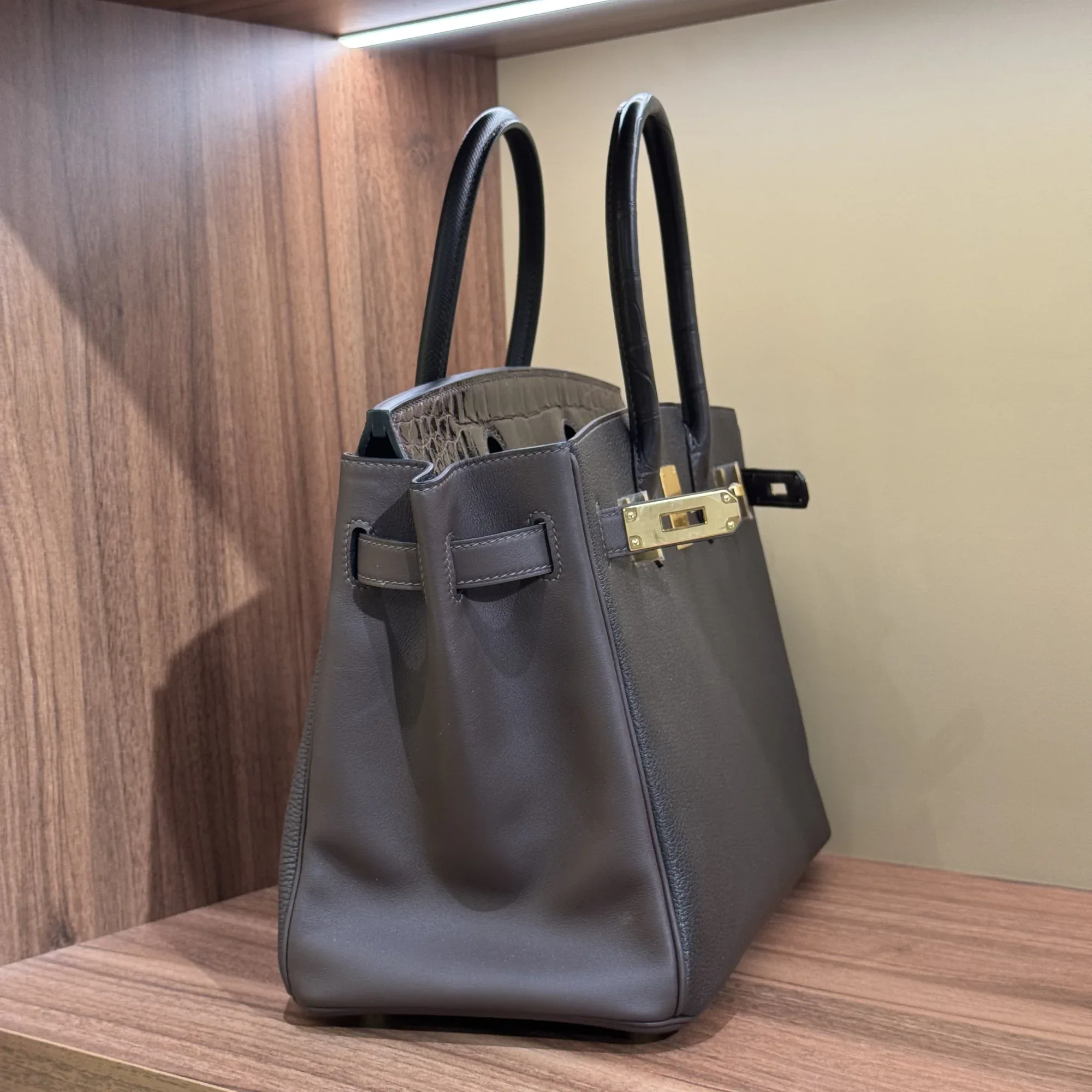 Hermes Birkin 35 Touch Alligator Togo Leather GHW миниатюра 7