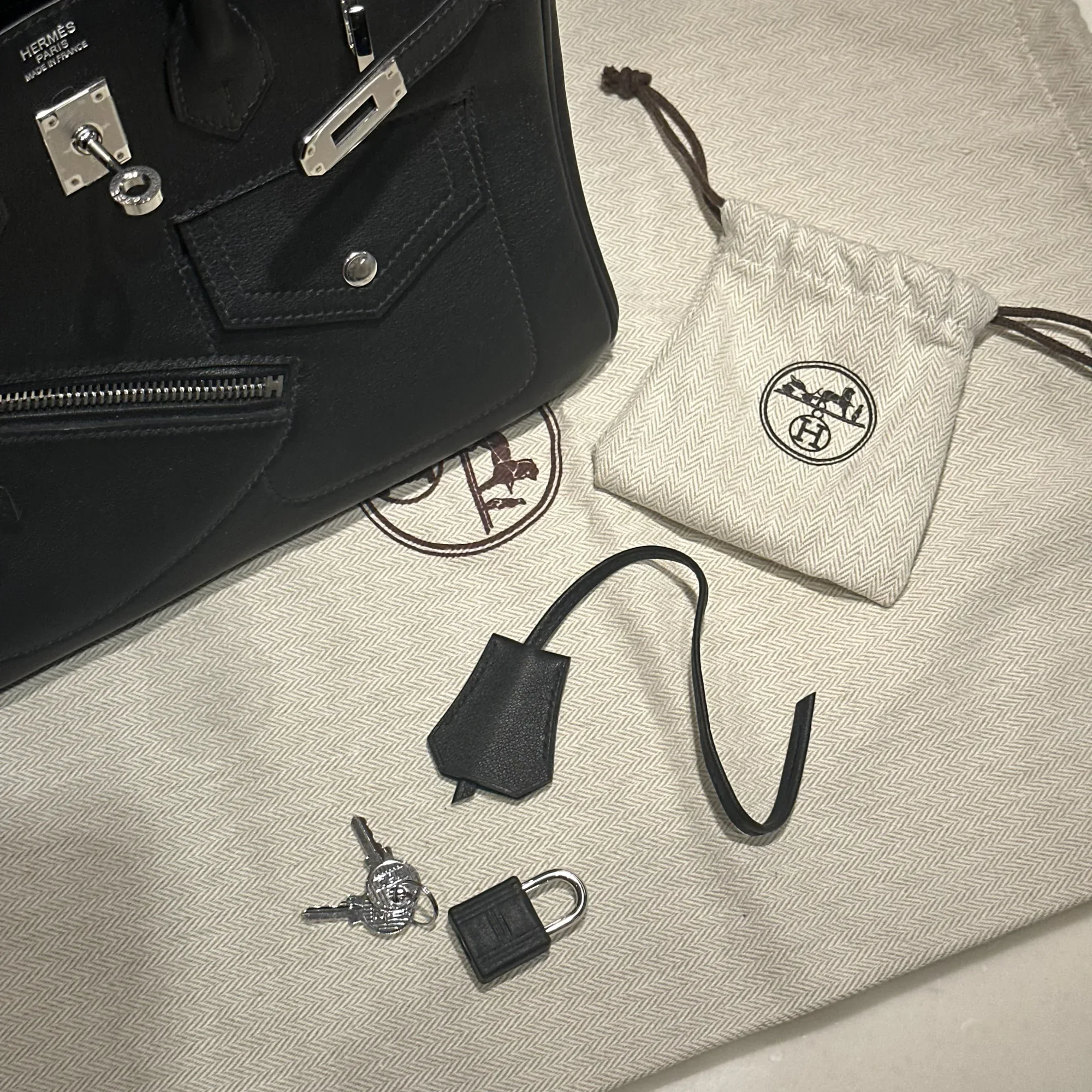 Hermes Birkin Rock 25 Veau Volupto Leather Silver миниатюра 8