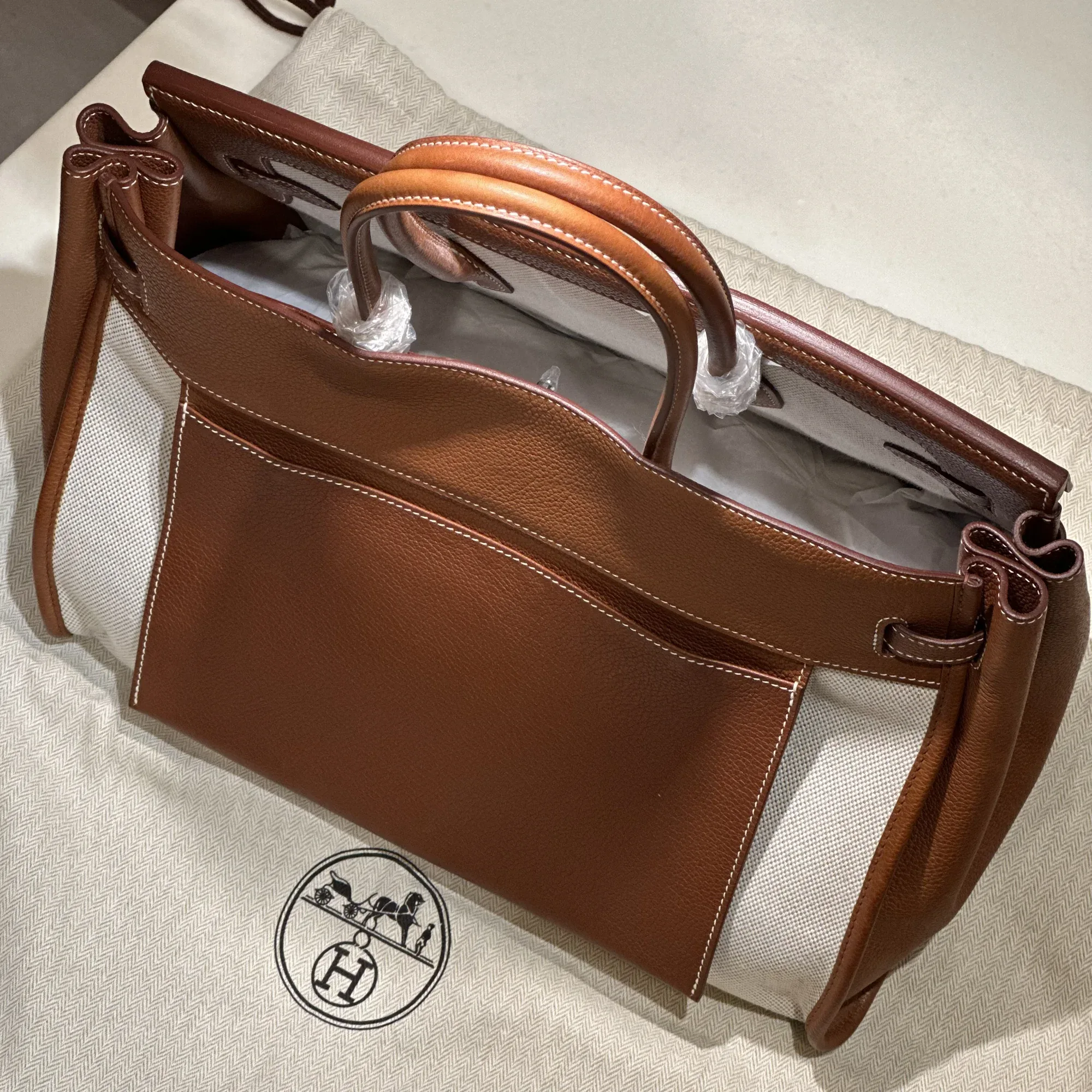 Hermes Birkin Upside Down 35 Barenia Leather RHW миниатюра 2
