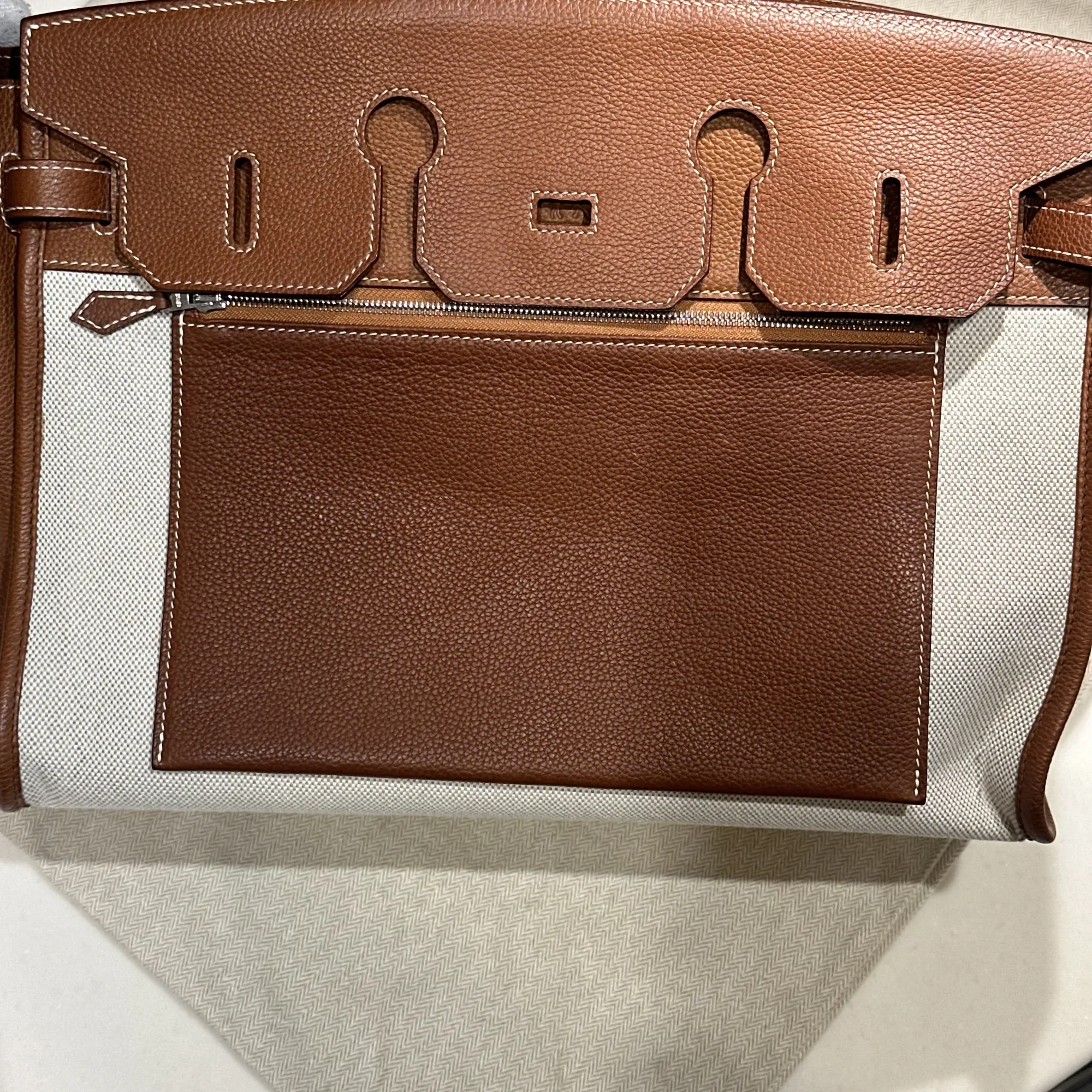 Hermes Birkin Upside Down 35 Barenia Leather RHW миниатюра 6