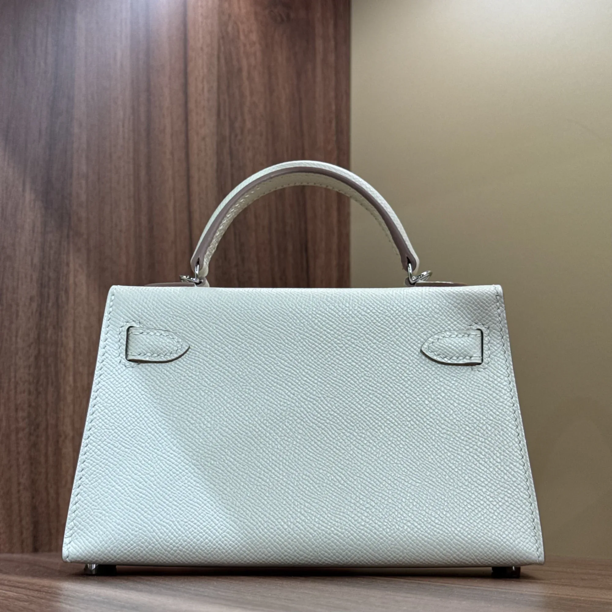 Hermes Kelly 25 In & Out Nata Swift Leather PHW миниатюра 2